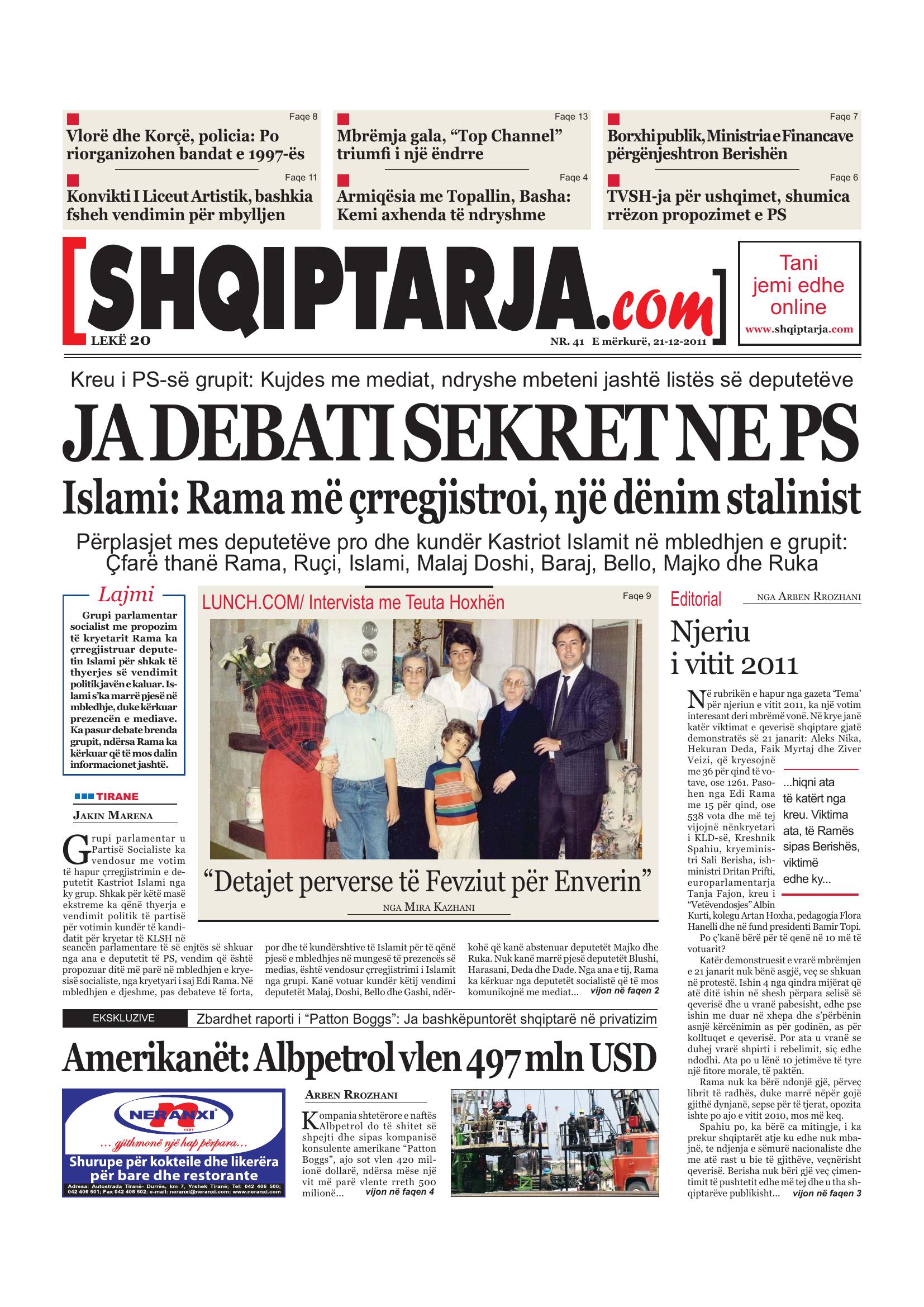 Shqiptarja.com 2011-12-21