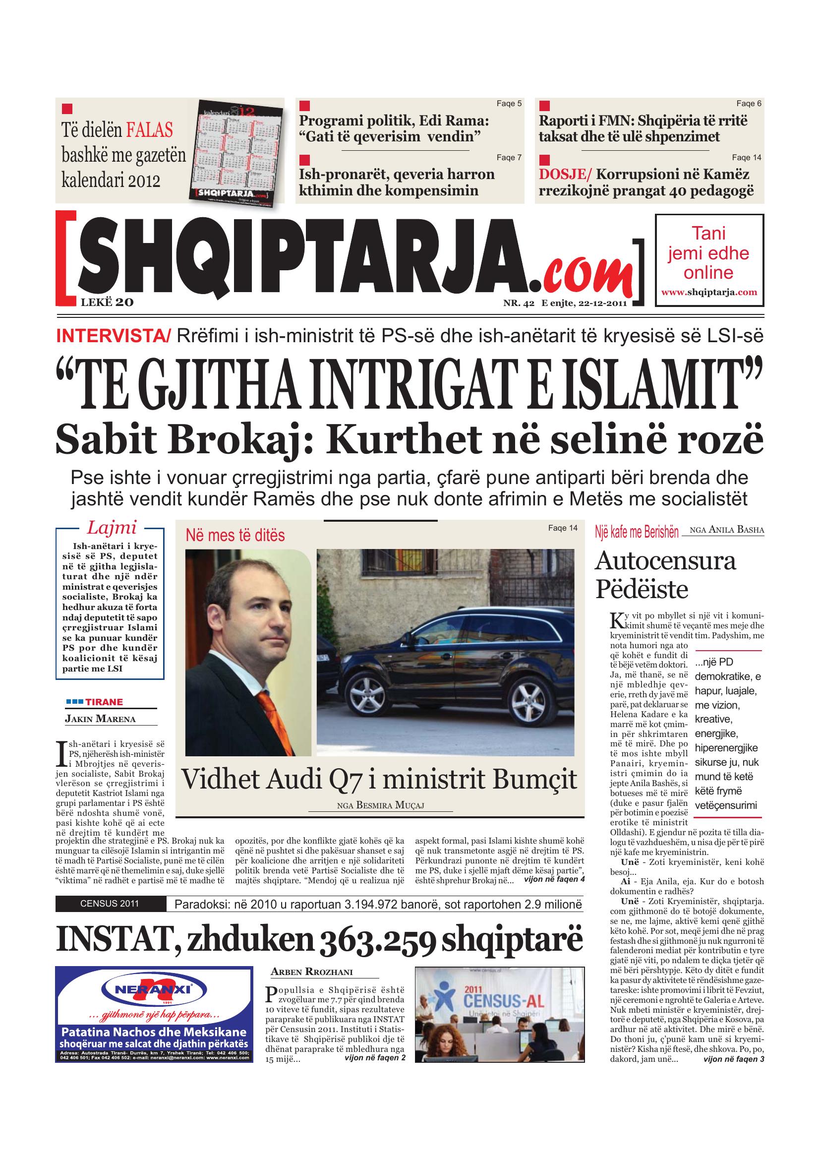 Shqiptarja.com 2011-12-22