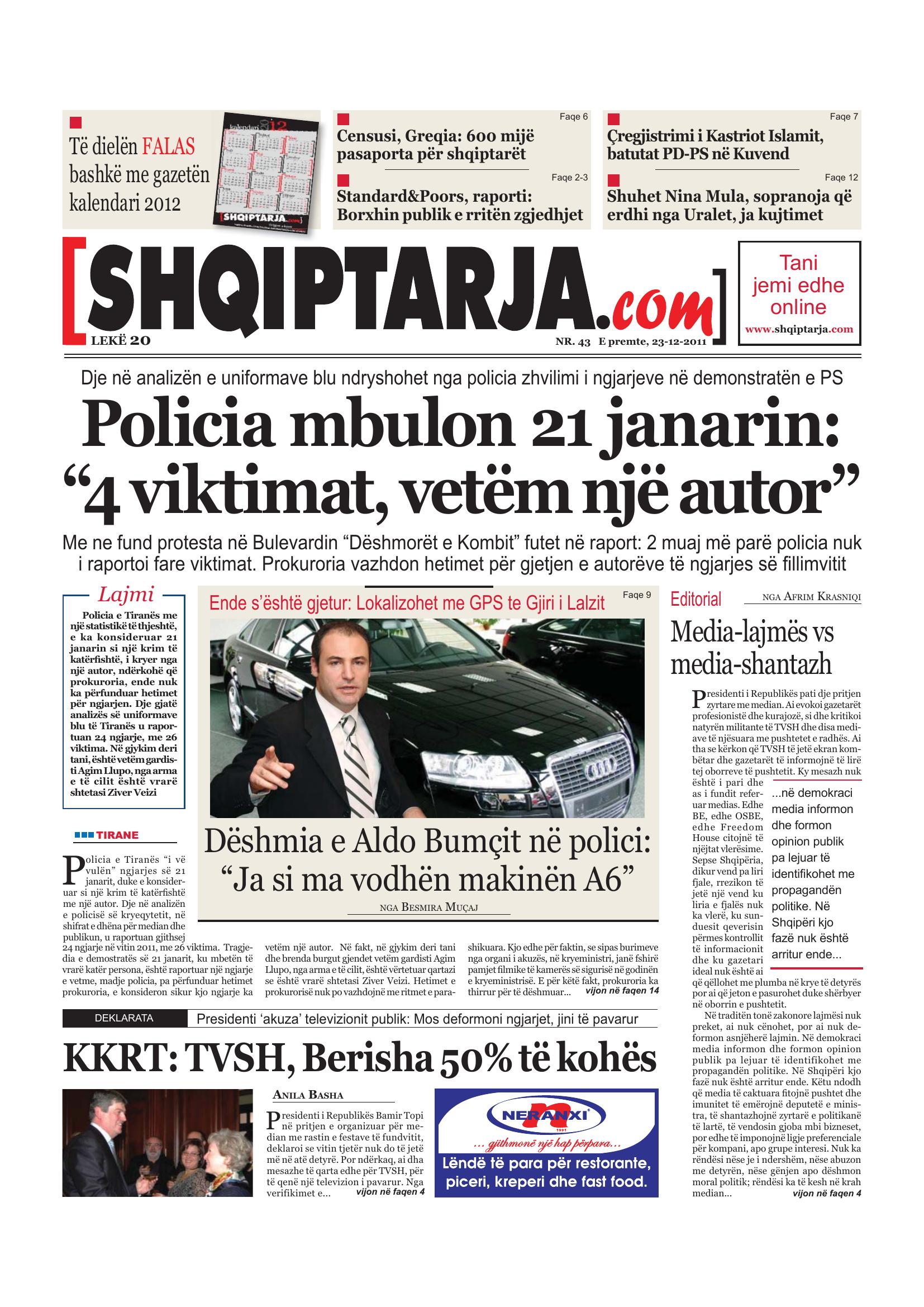 Shqiptarja.com 2011-12-23