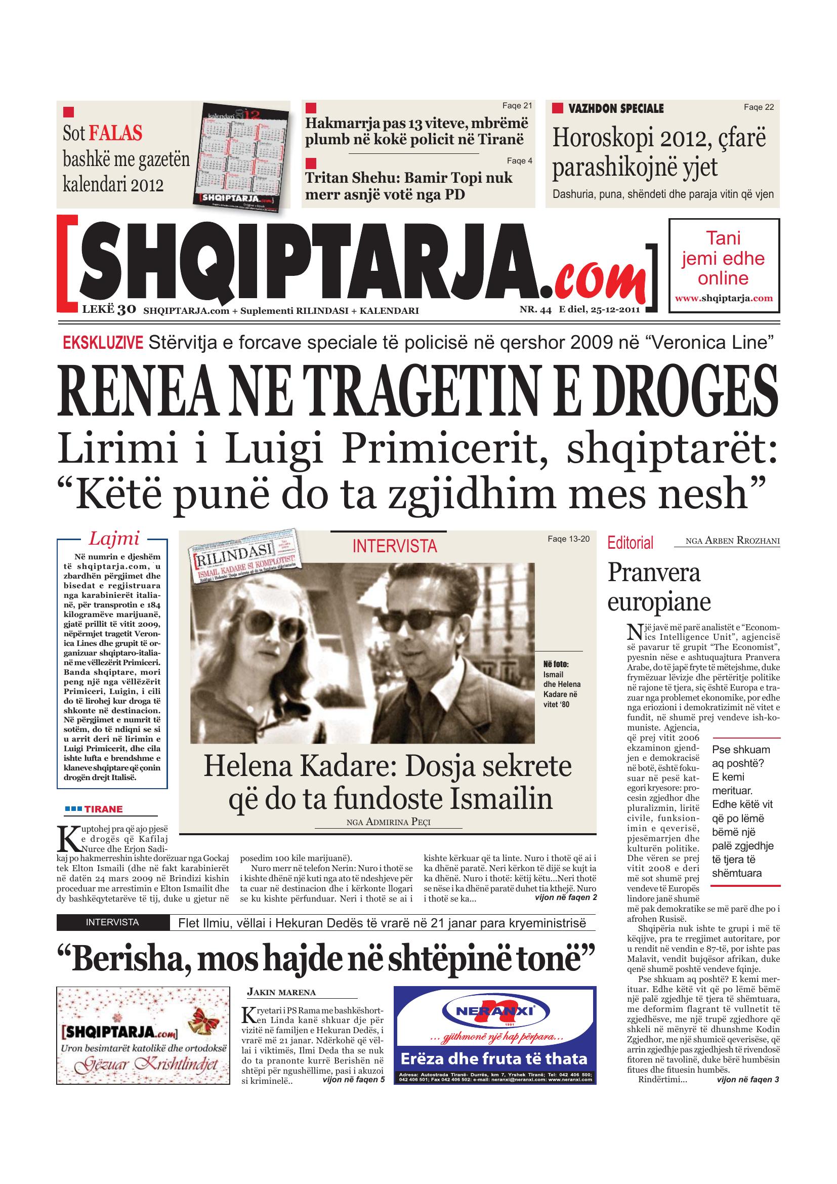 Shqiptarja.com 2011-12-25