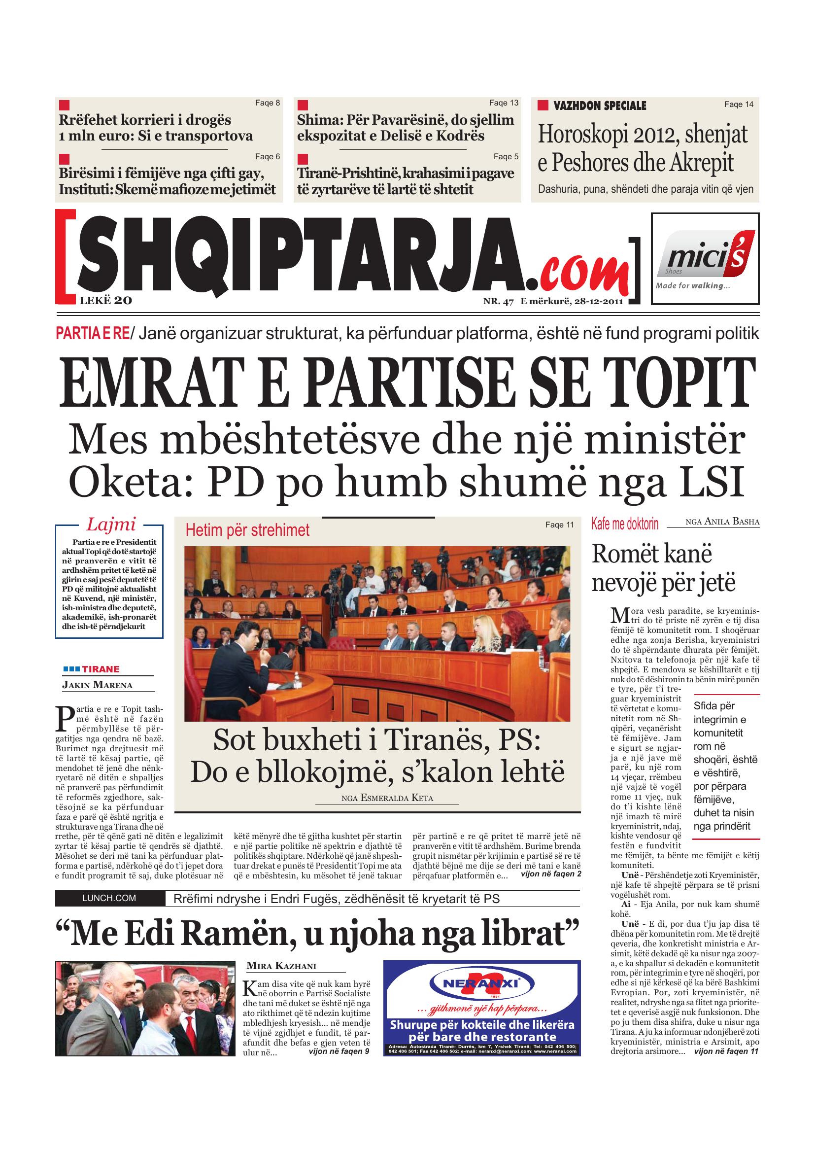 Shqiptarja.com 2011-12-28