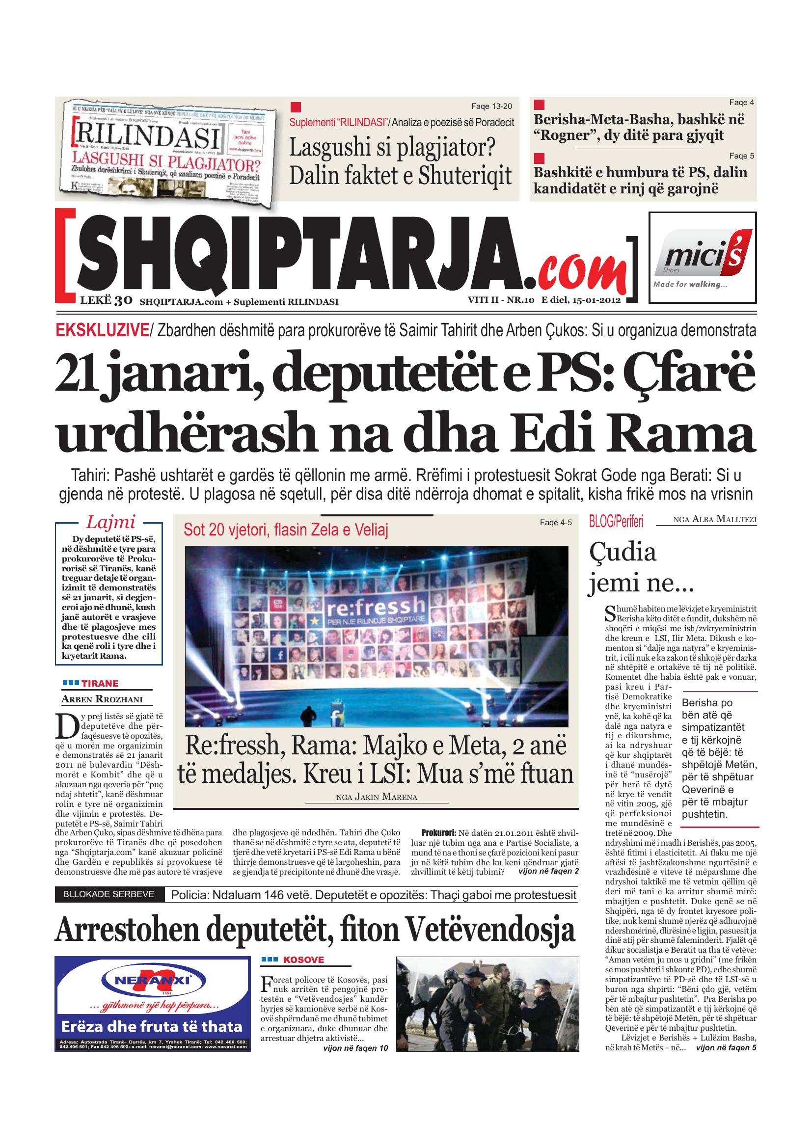 Shqiptarja.com 2012-01-15