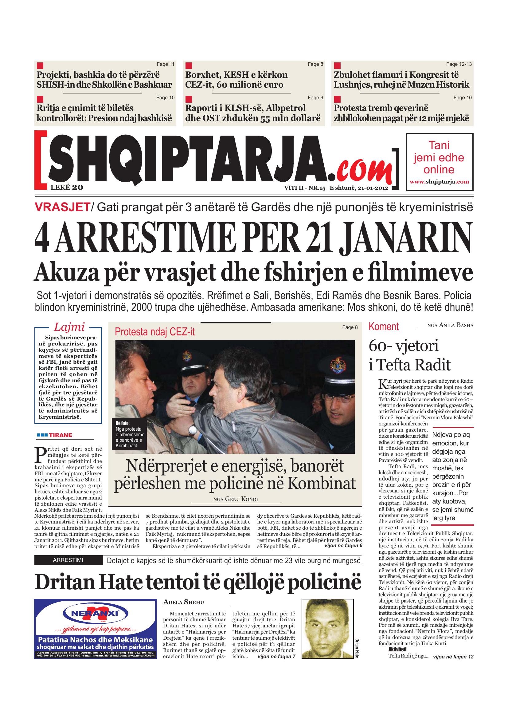 Shqiptarja.com 2012-01-21