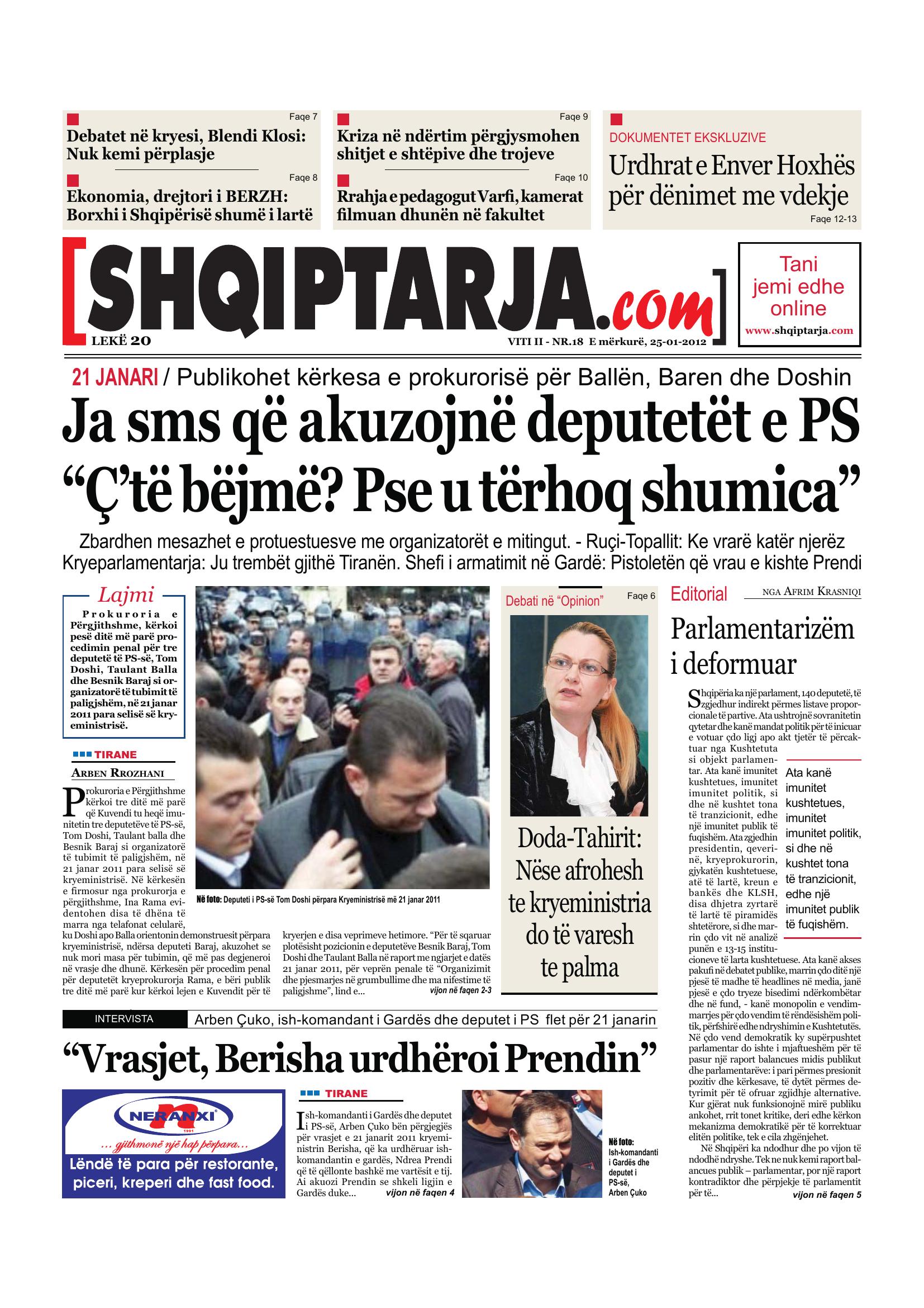 Shqiptarja.com 2012-01-25