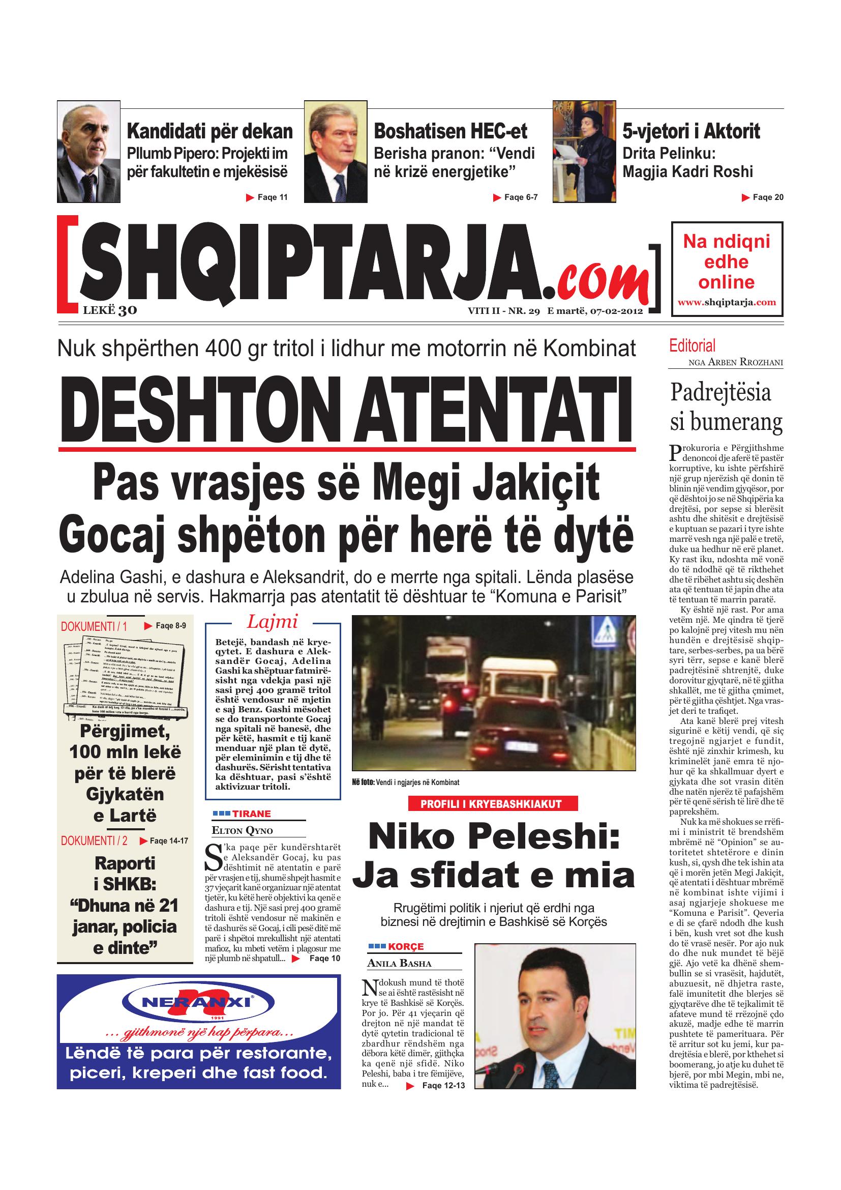 Shqiptarja.com 2012-02-07