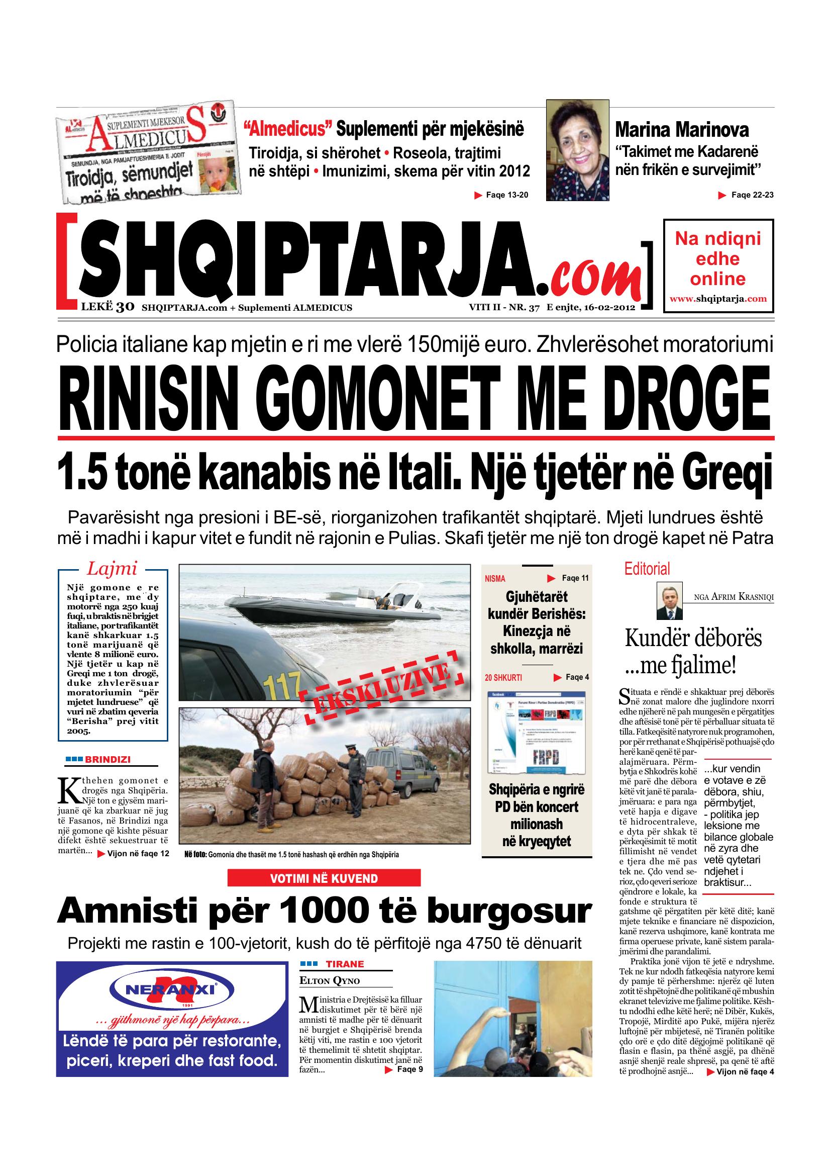 Shqiptarja.com 2012-02-16