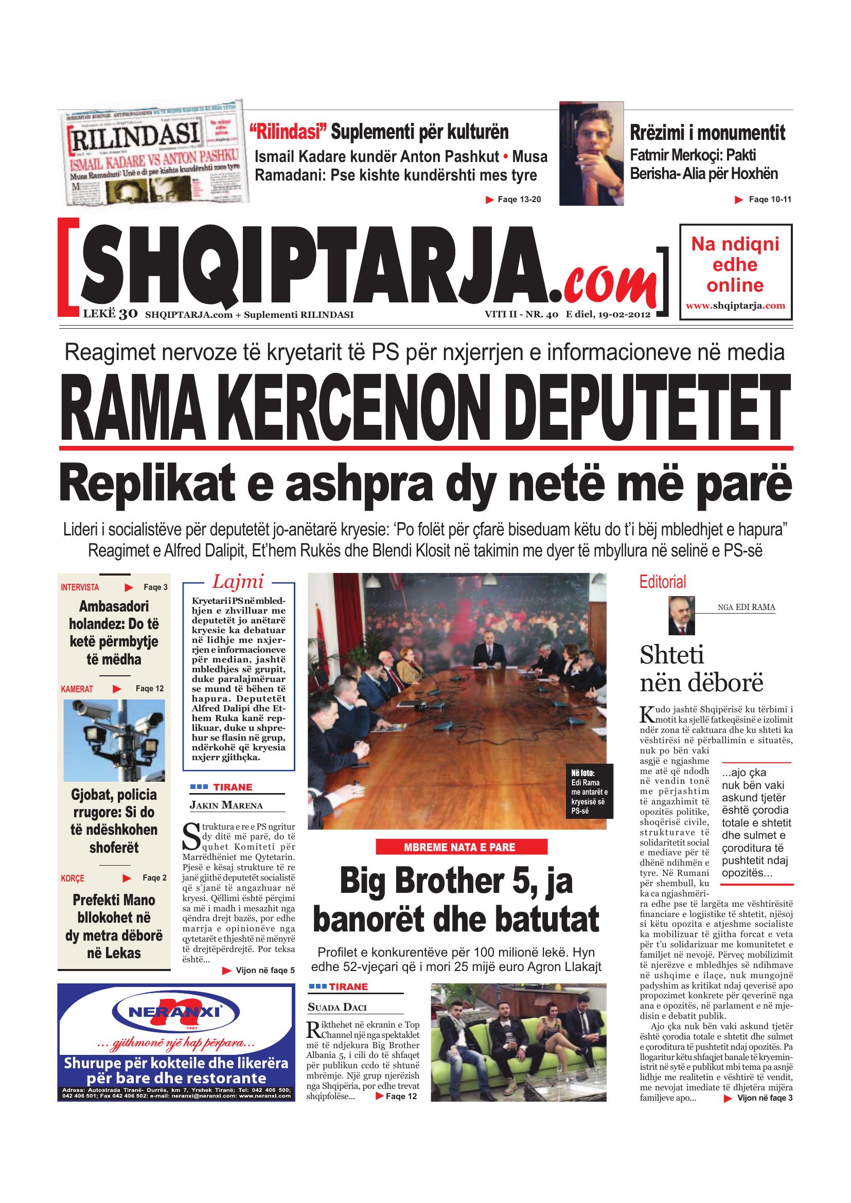 Shqiptarja.com 2012-02-19