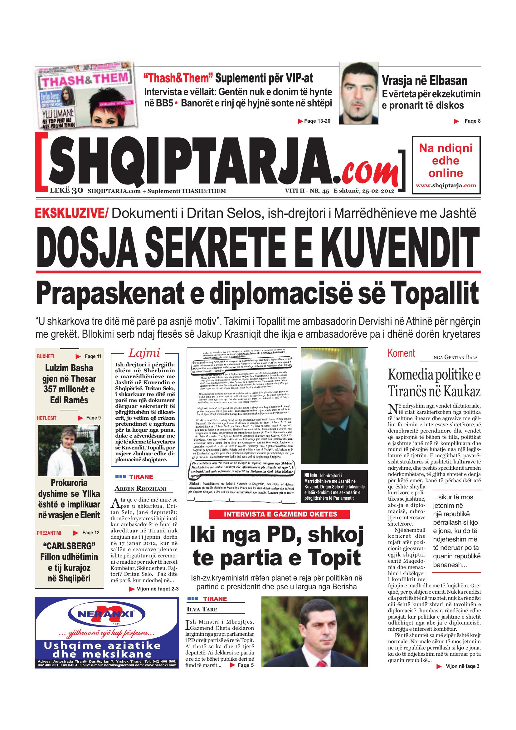 Shqiptarja.com 2012-02-25