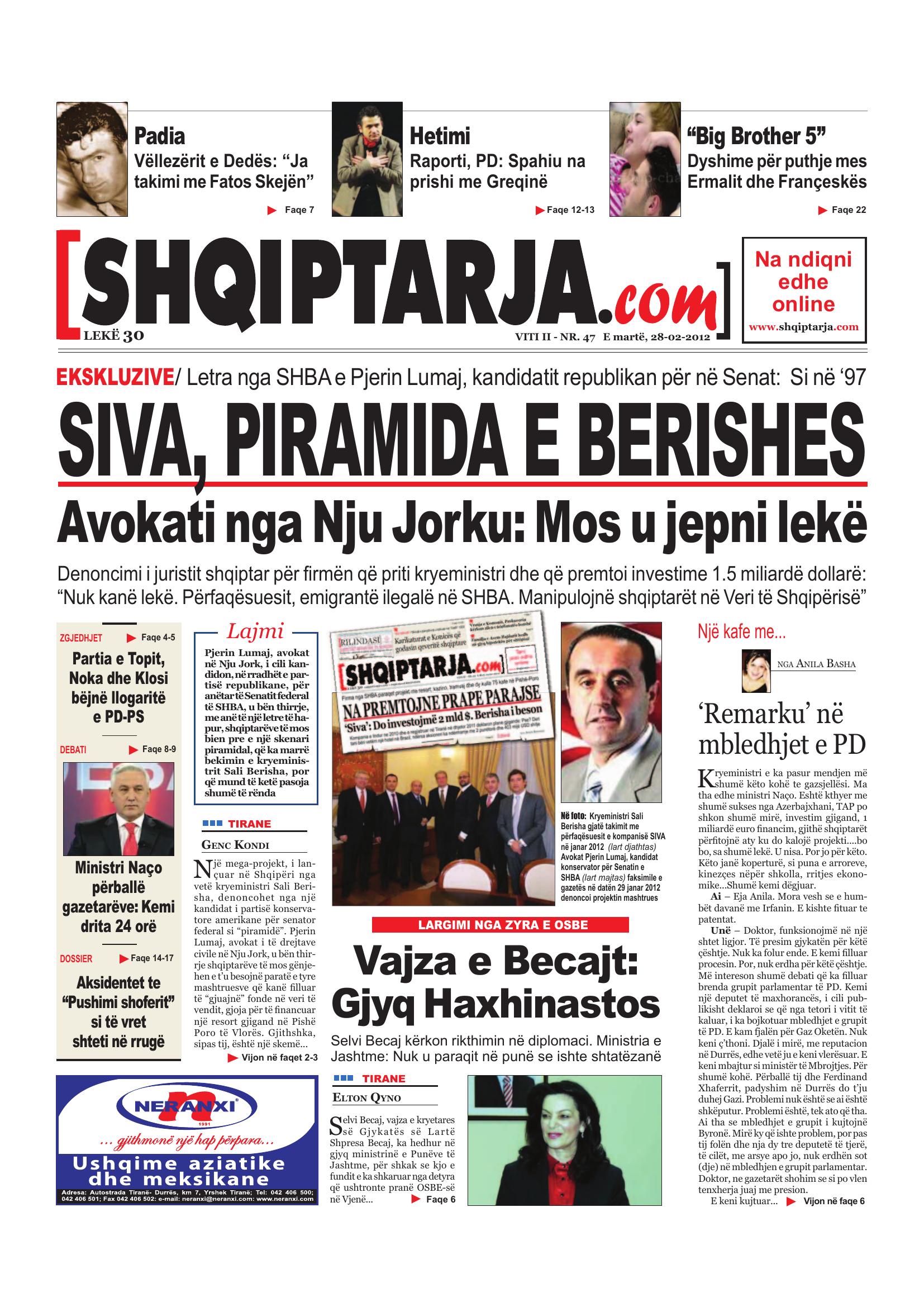 Shqiptarja.com 2012-02-28