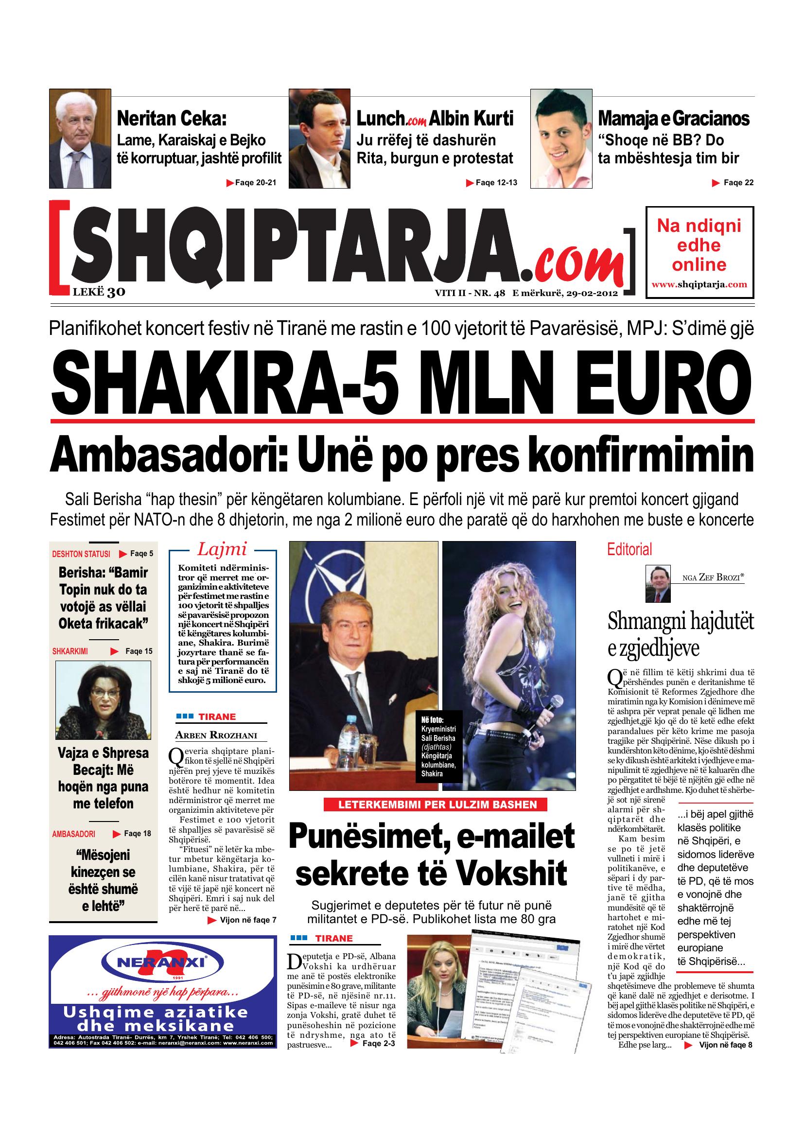 Shqiptarja.com 2012-02-29