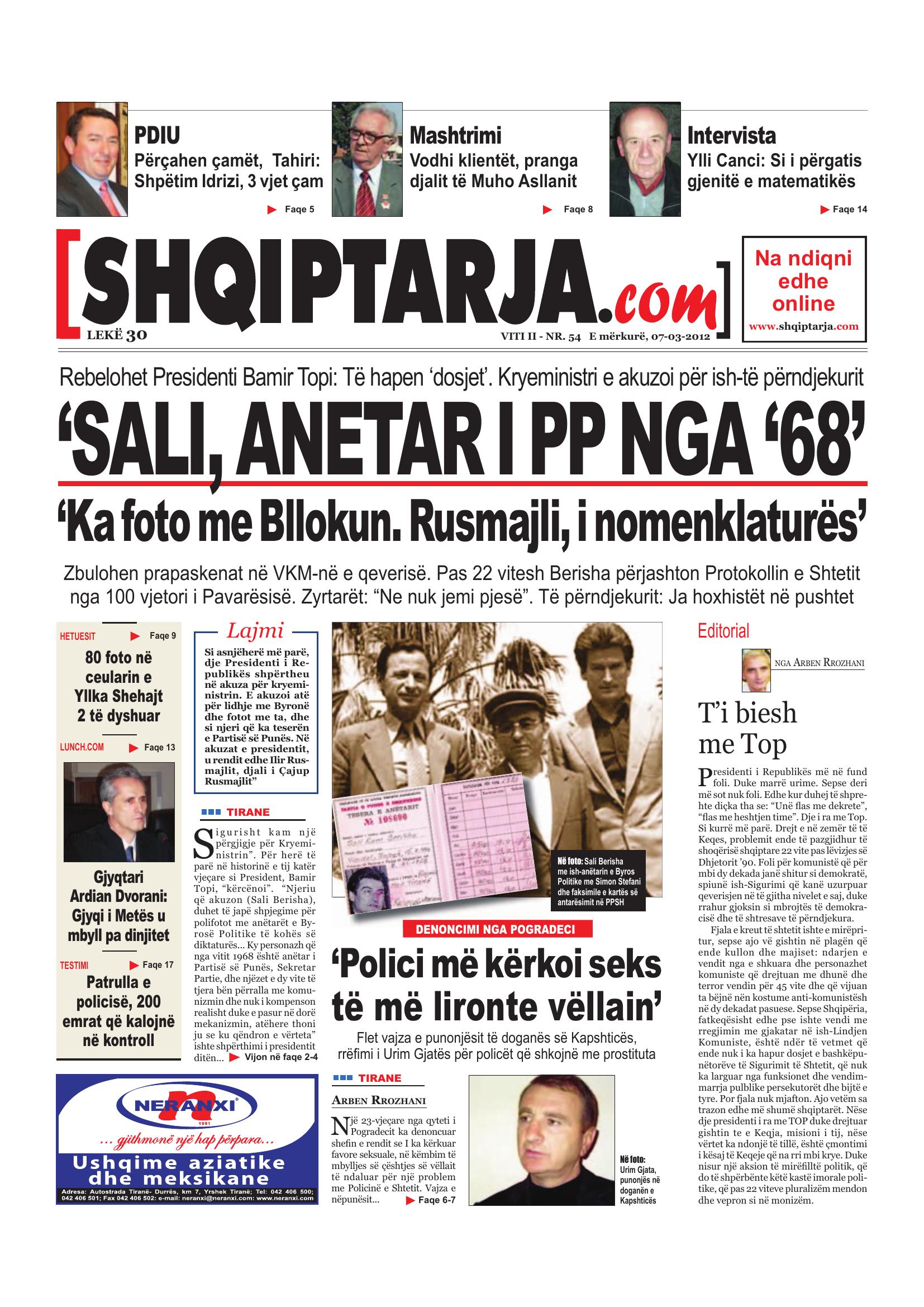 Shqiptarja.com 2012-03-07