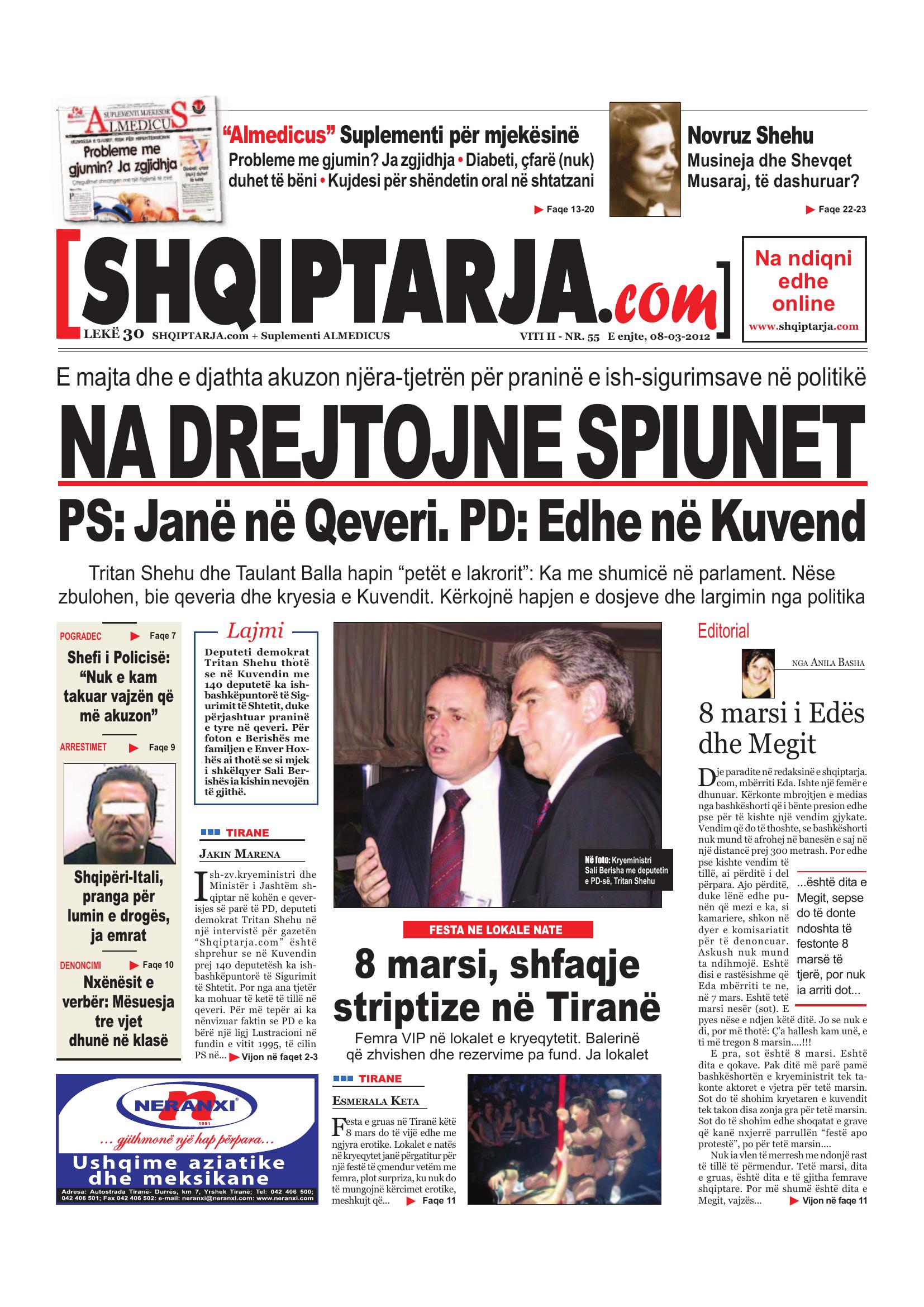 Shqiptarja.com 2012-03-08