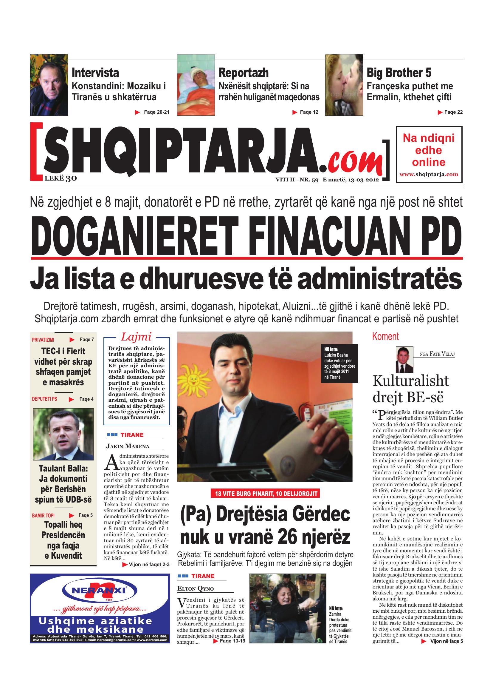 Shqiptarja.com 2012-03-13