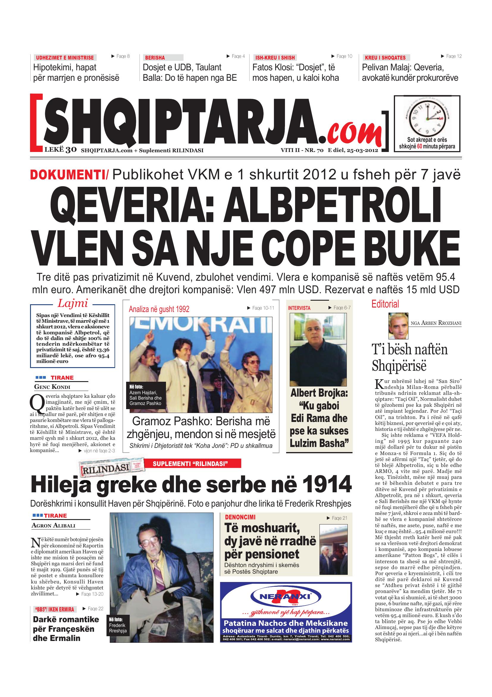 Shqiptarja.com 2012-03-25