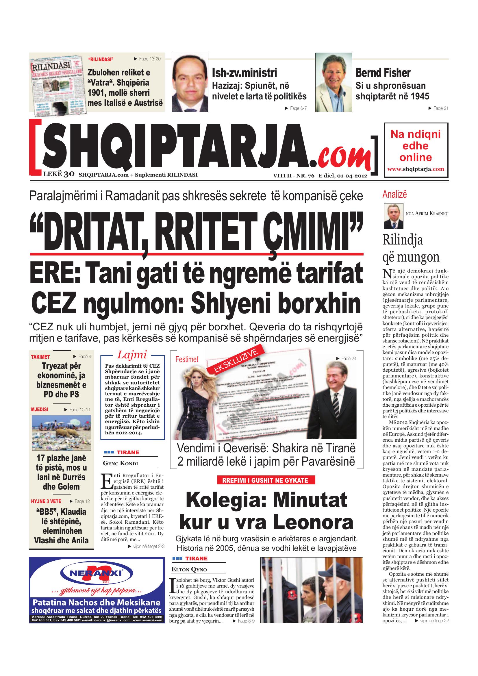 Shqiptarja.com 2012-04-01