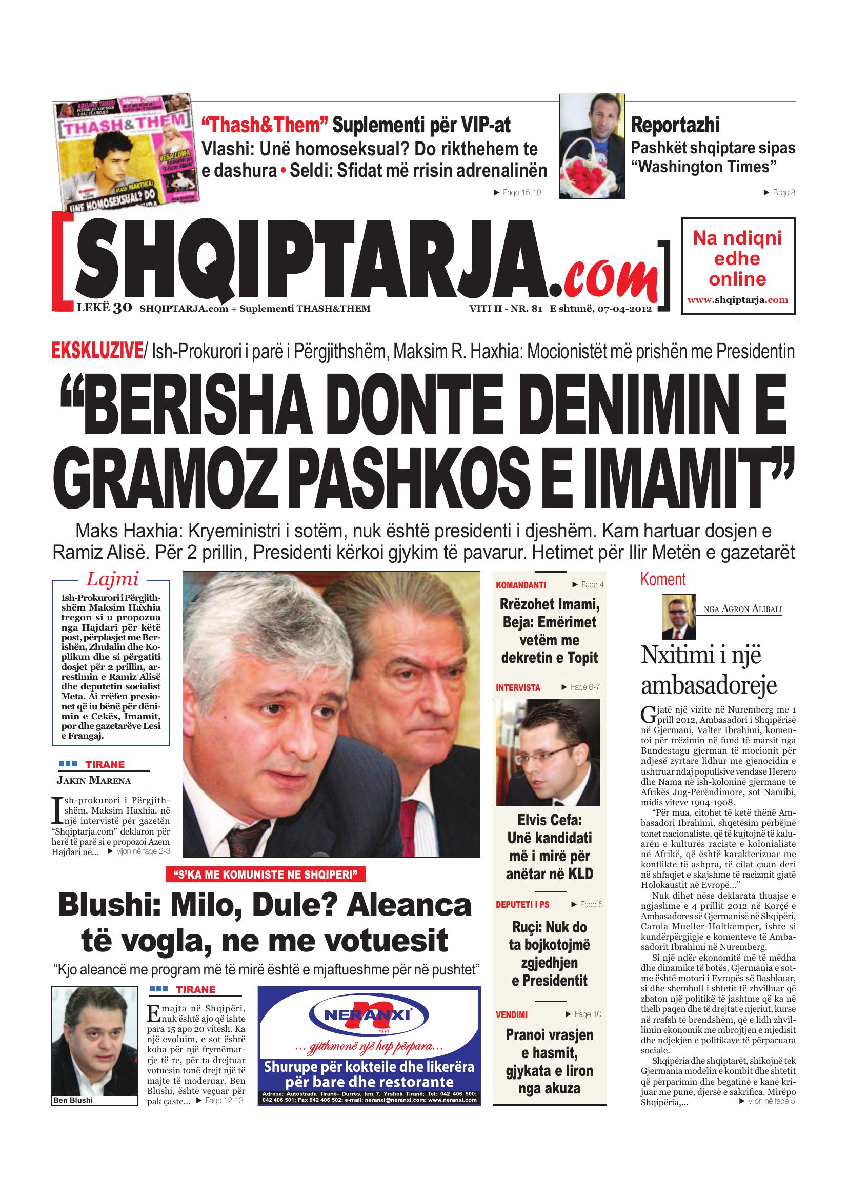 Shqiptarja.com 2012-04-07