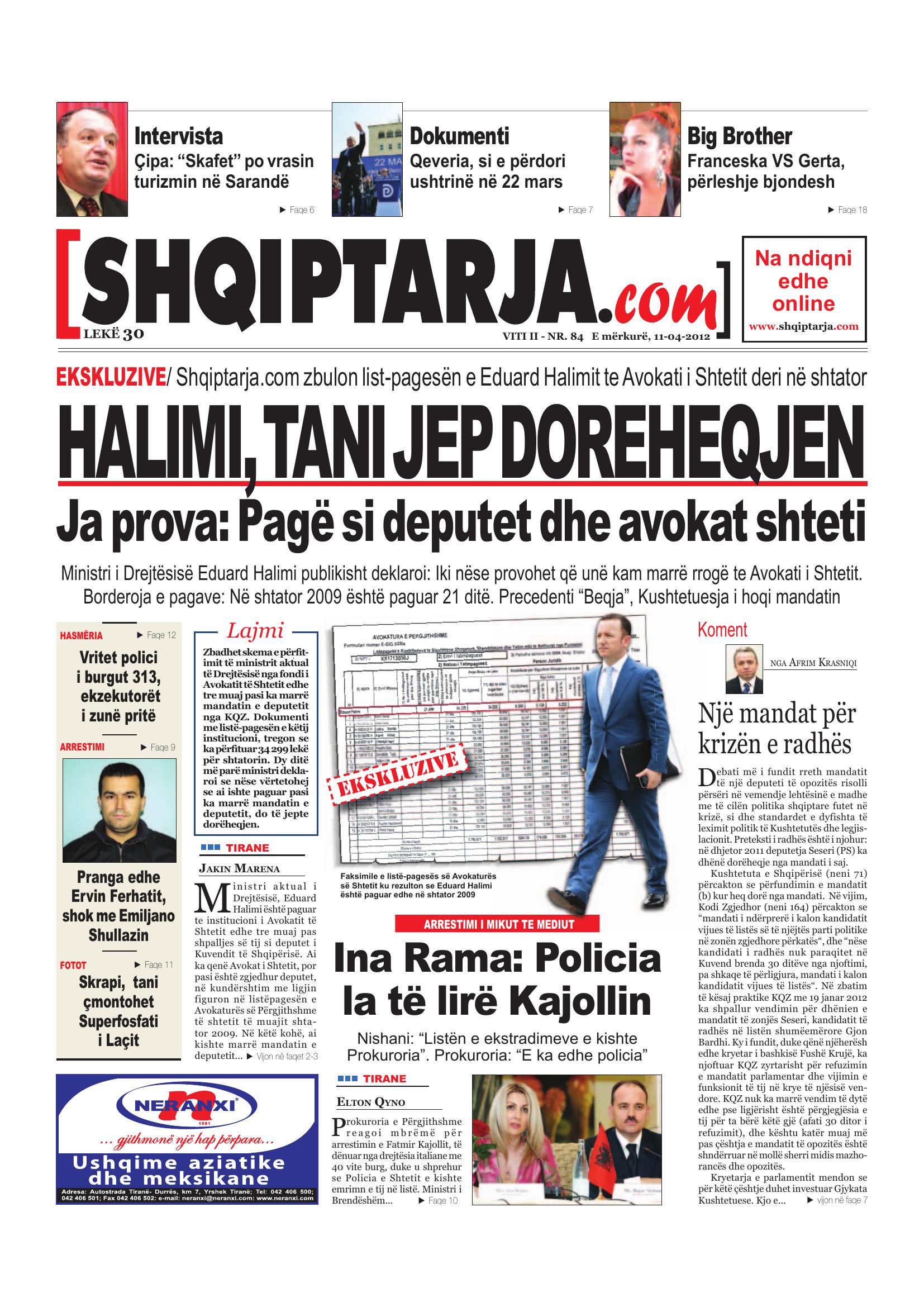 Shqiptarja.com 2012-04-11
