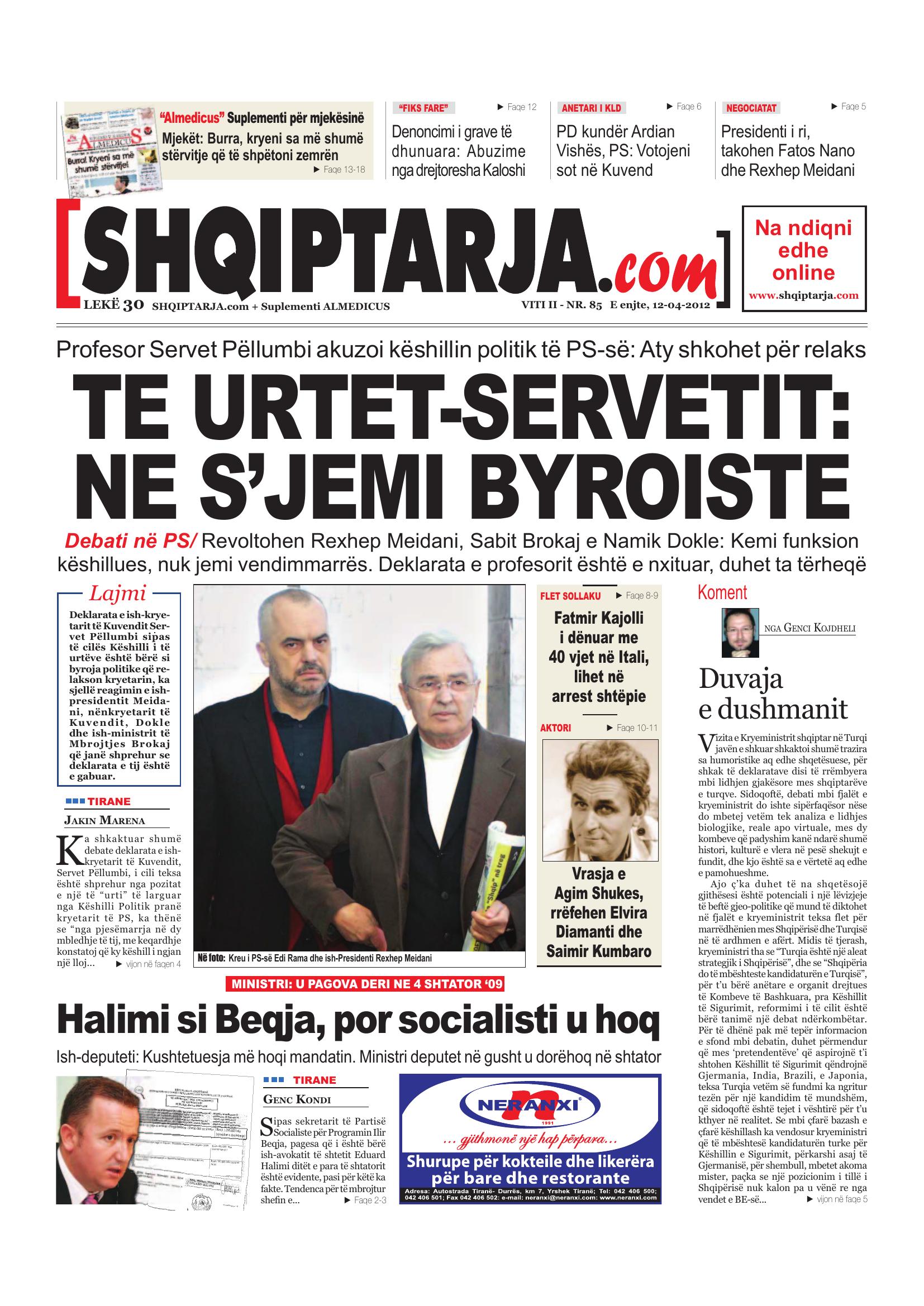 Shqiptarja.com 2012-04-12