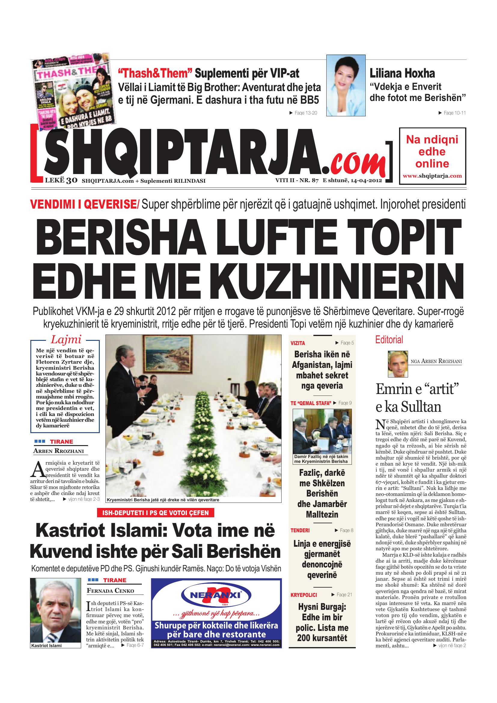 Shqiptarja.com 2012-04-14