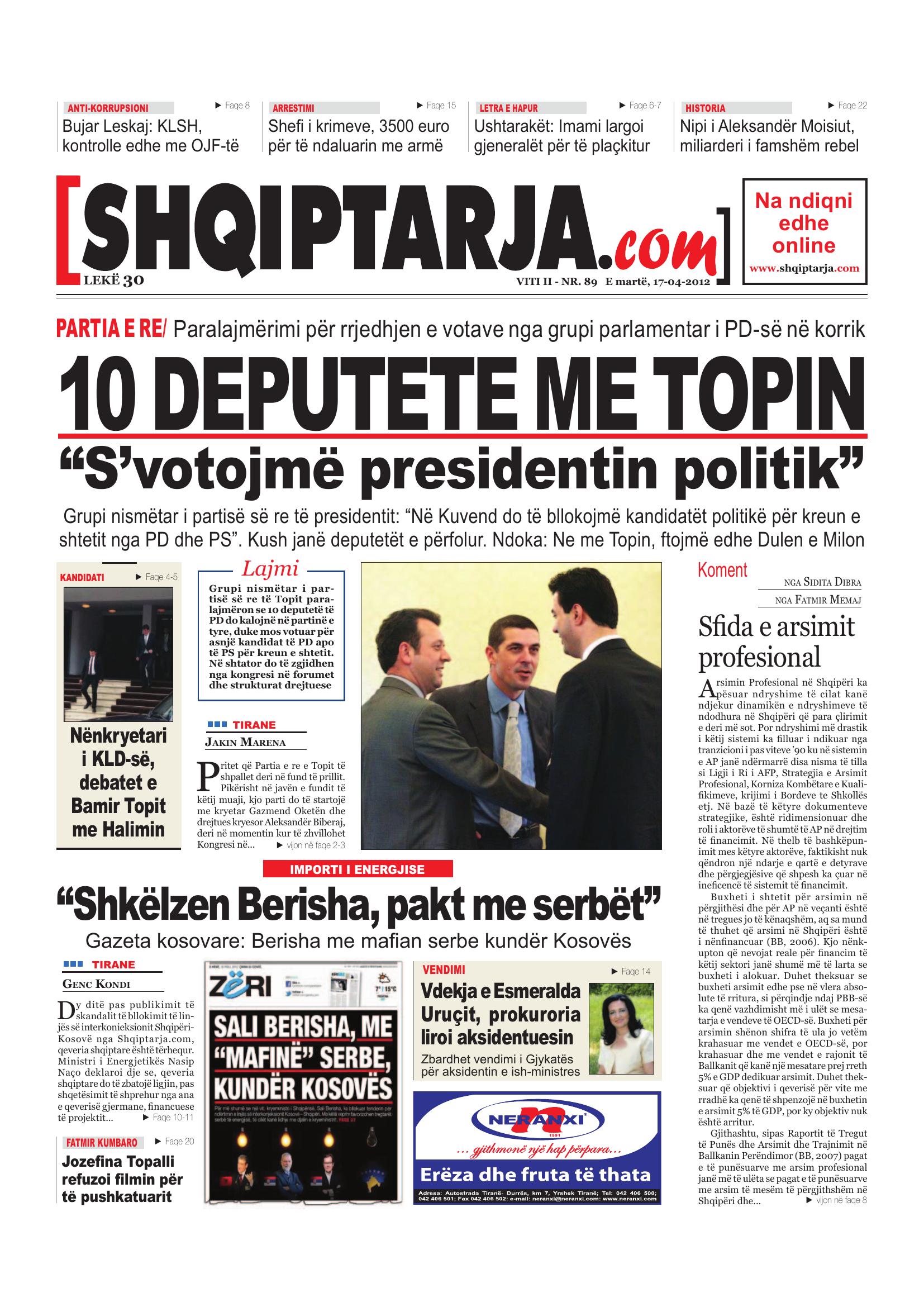 Shqiptarja.com 2012-04-17