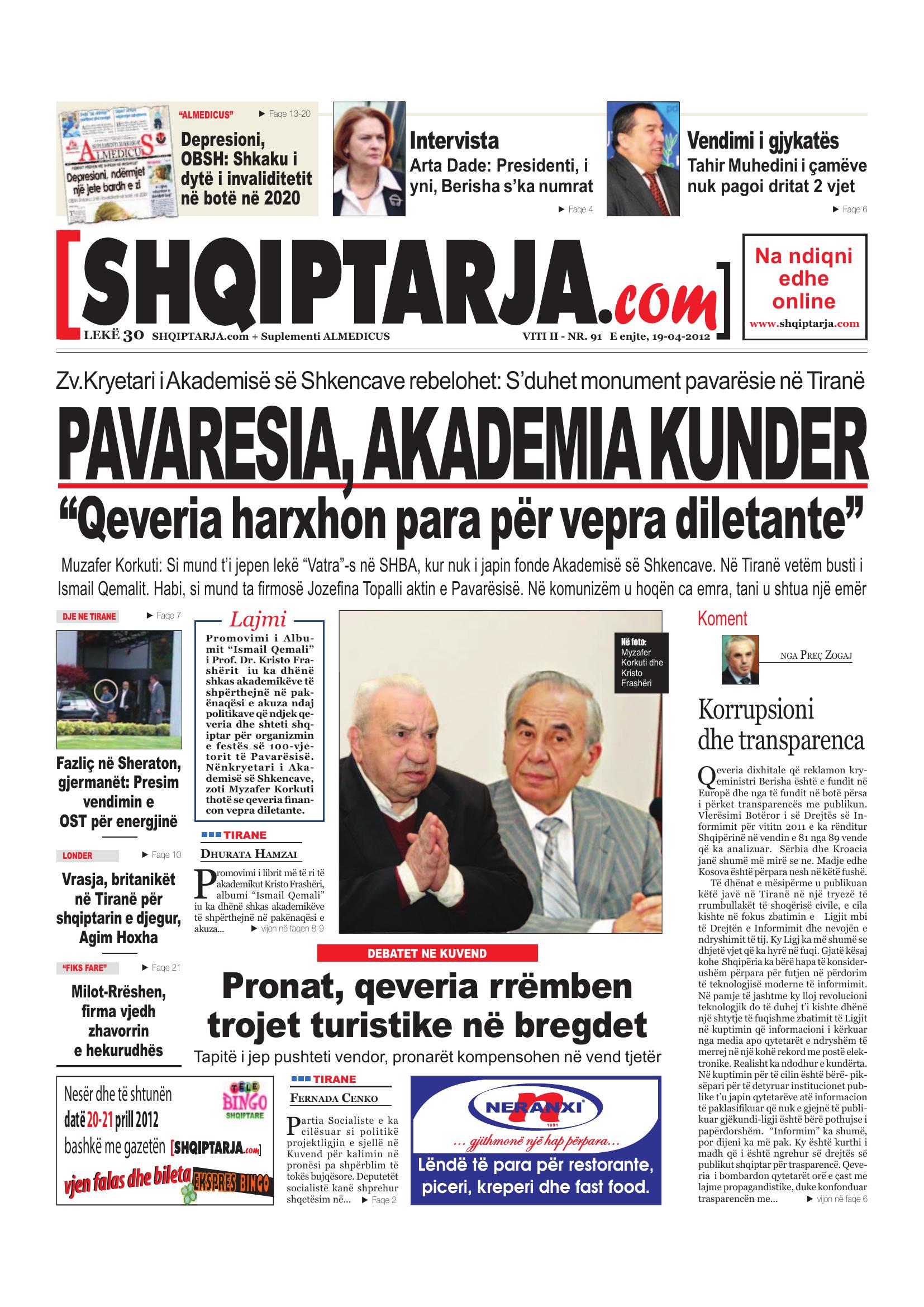 Shqiptarja.com 2012-04-19