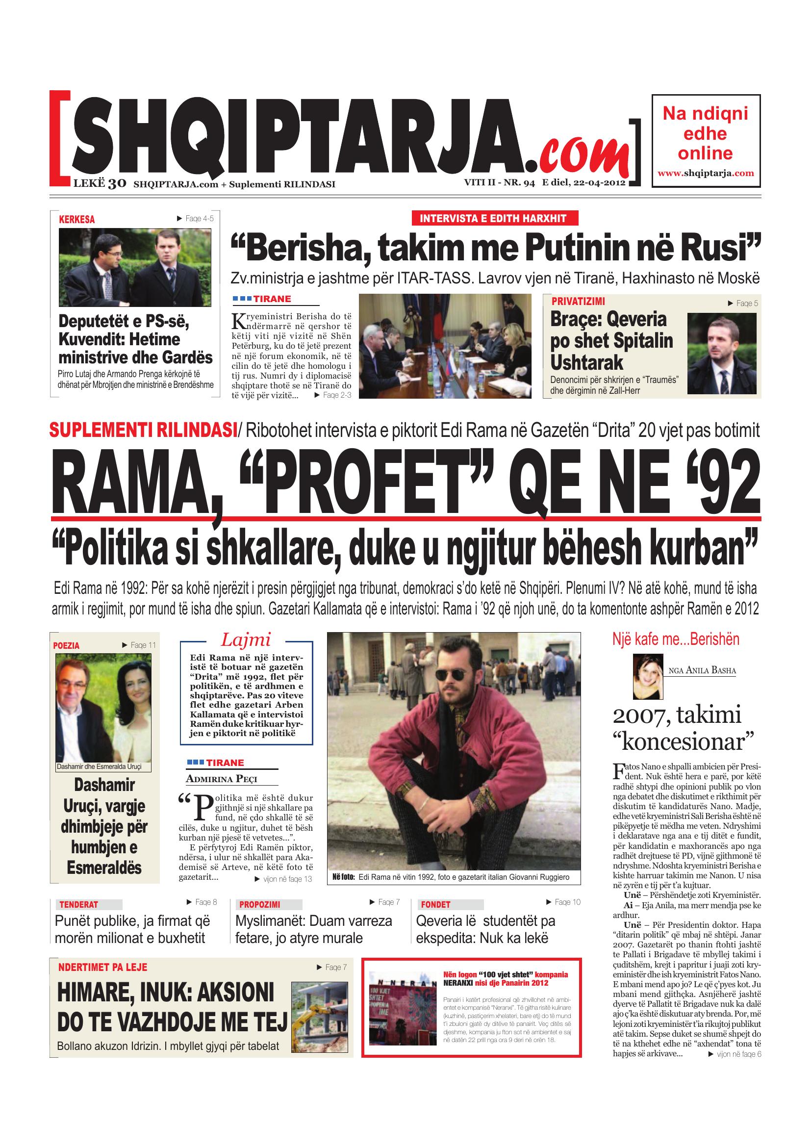 Shqiptarja.com 2012-04-22