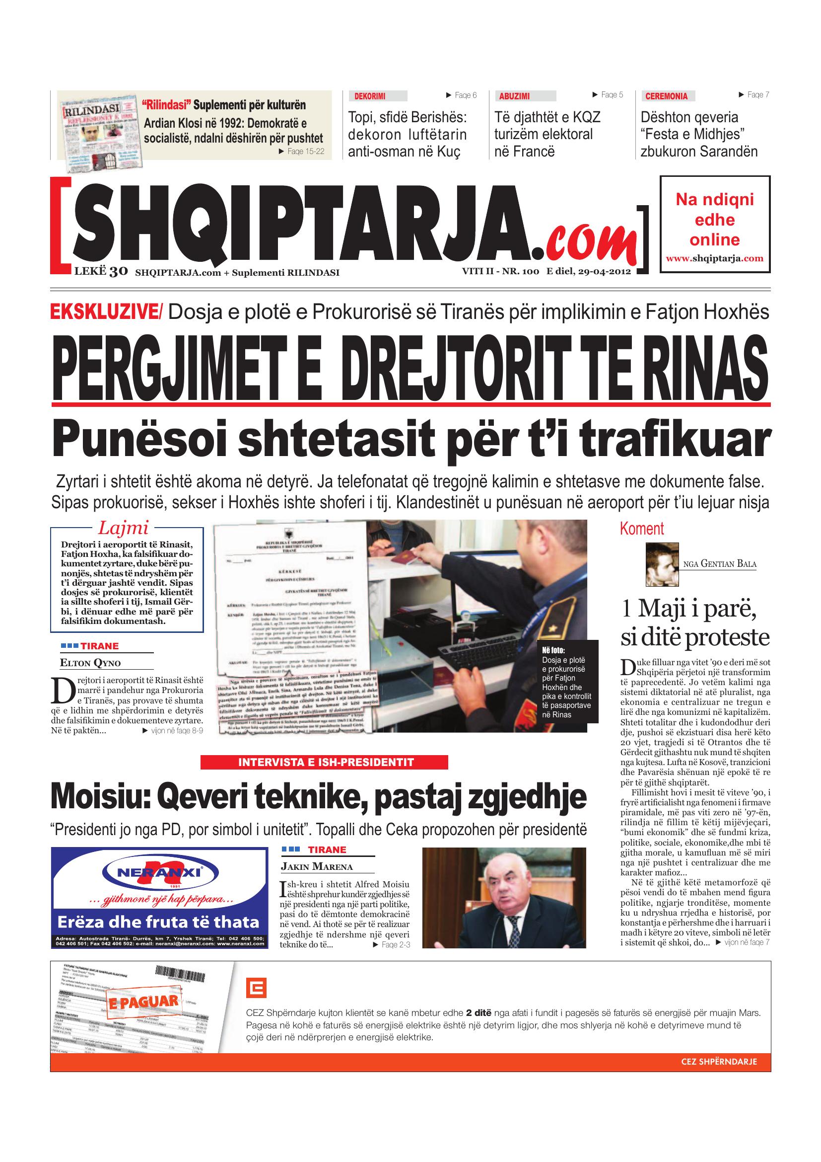 Shqiptarja.com 2012-04-29