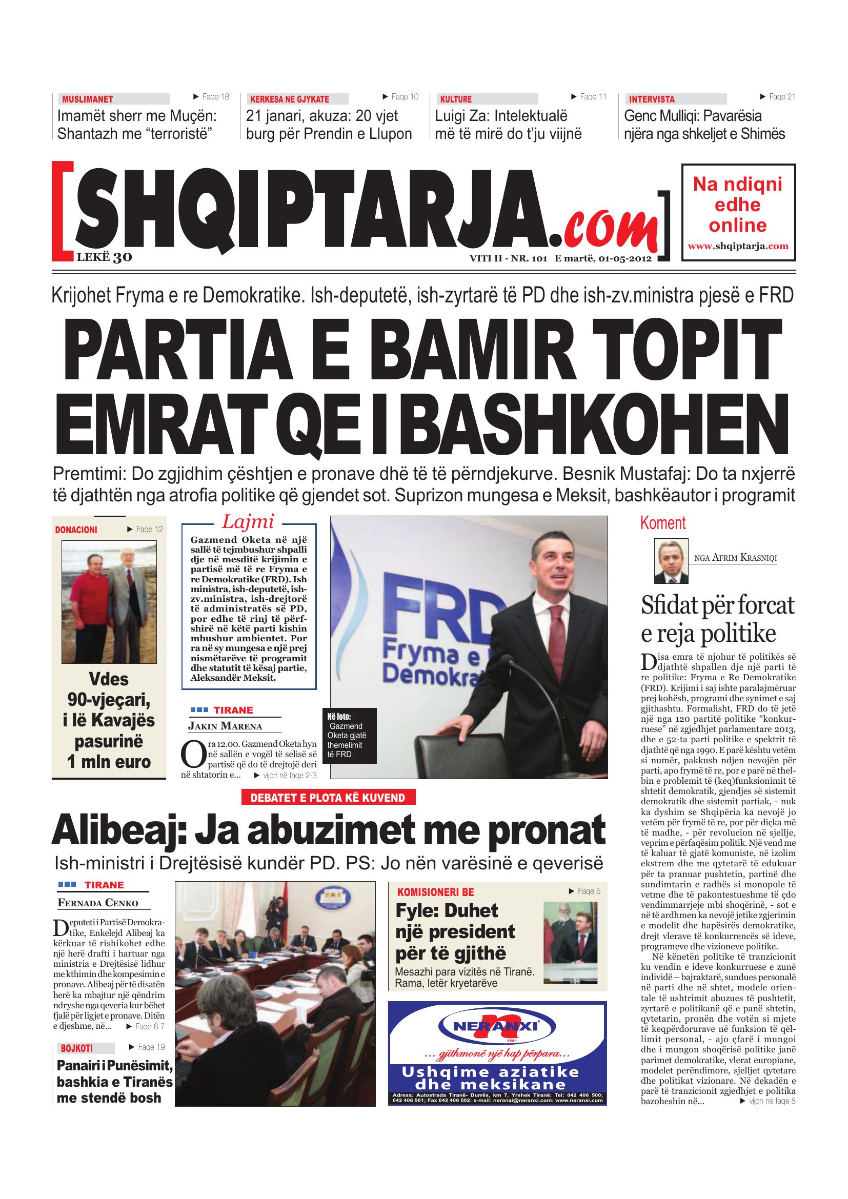 Shqiptarja.com 2012-05-01