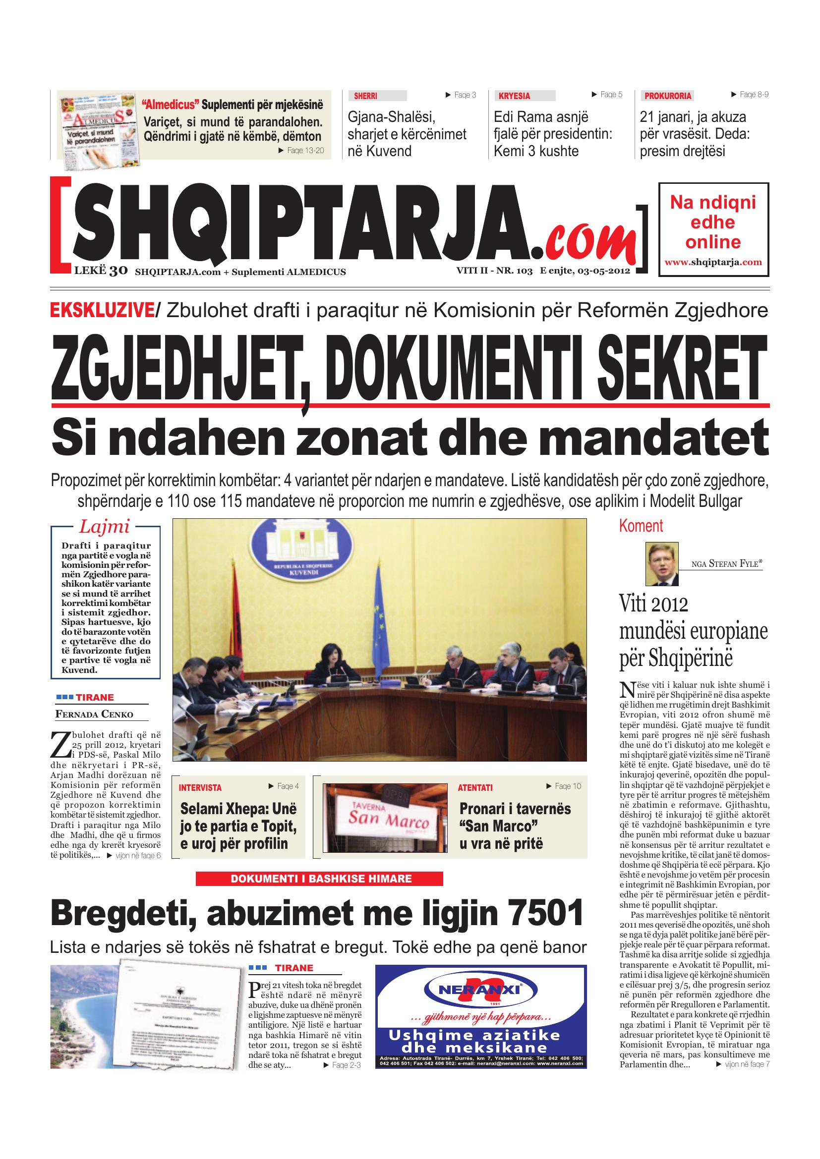 Shqiptarja.com 2012-05-03