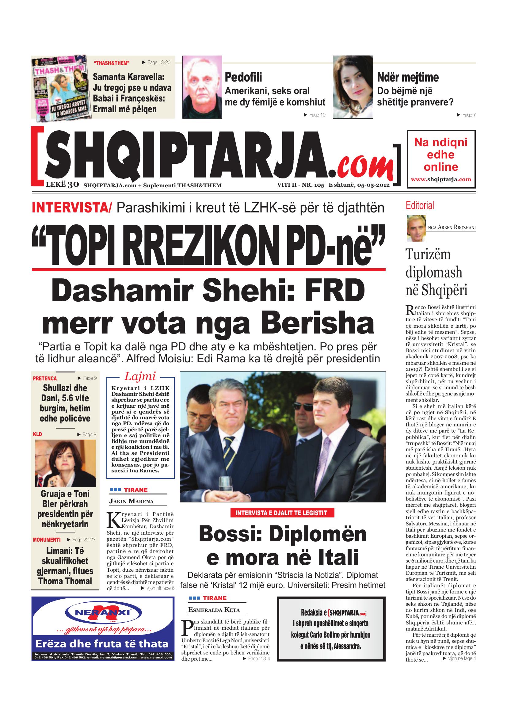 Shqiptarja.com 2012-05-05