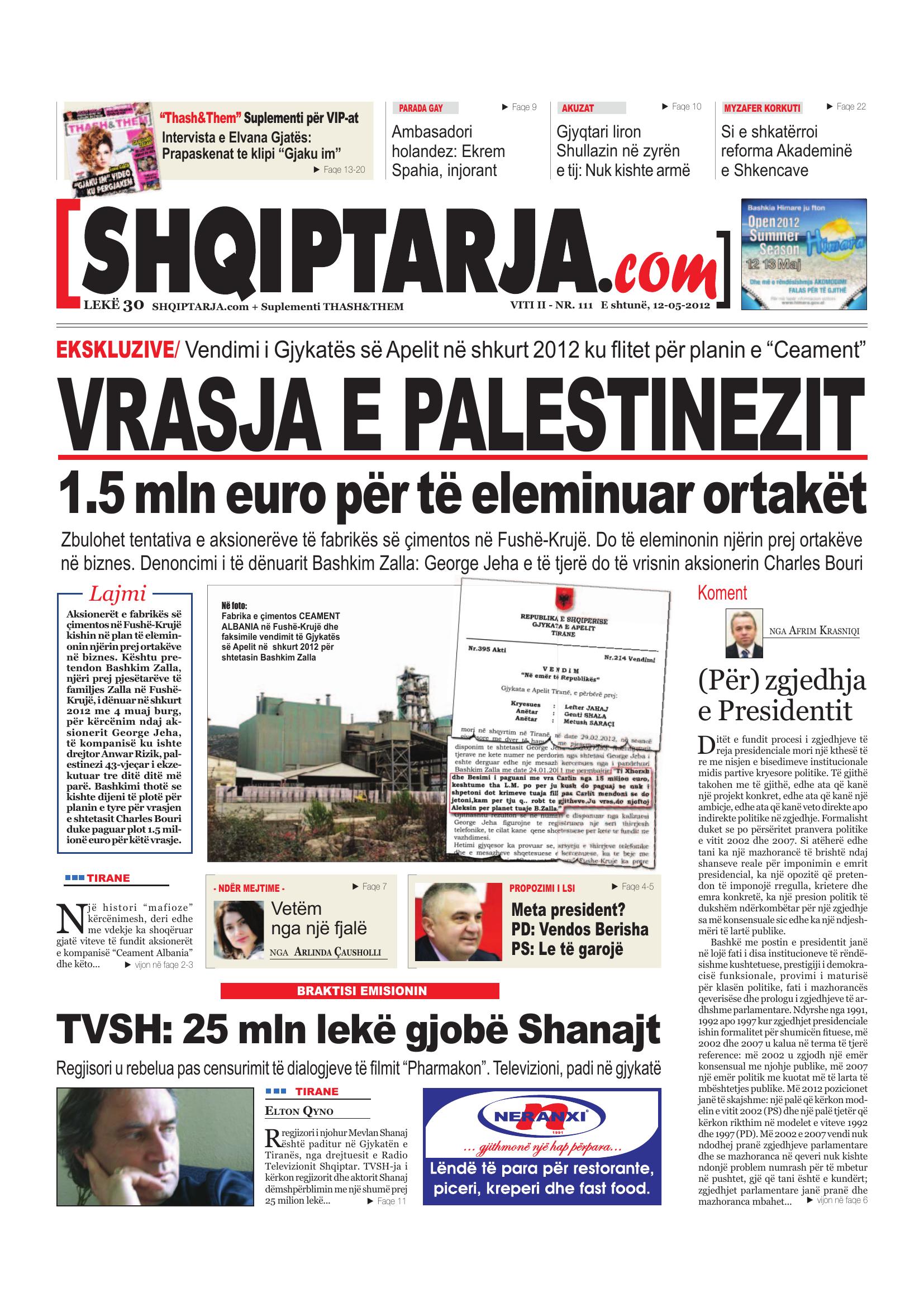 Shqiptarja.com 2012-05-12