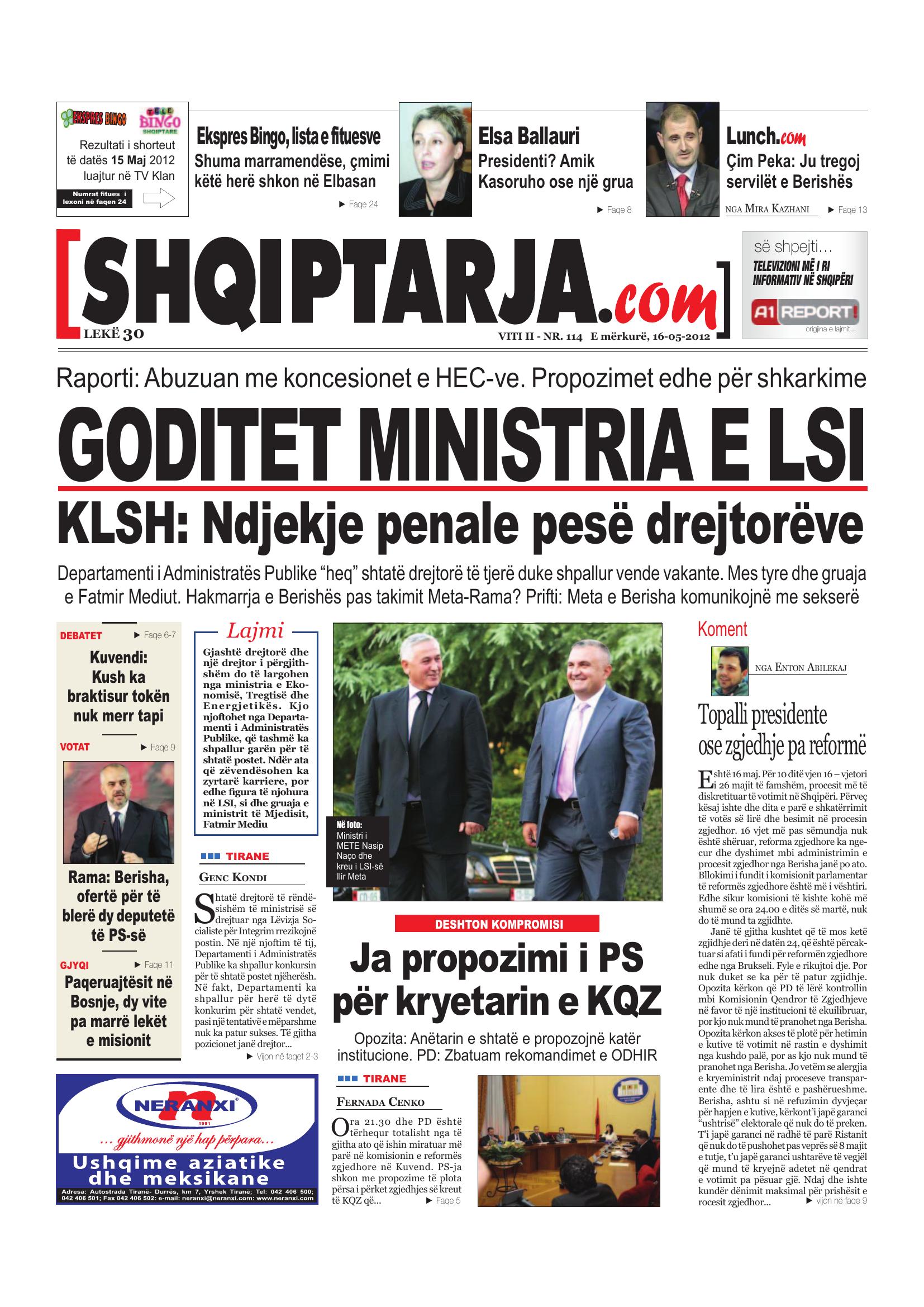 Shqiptarja.com 2012-05-16