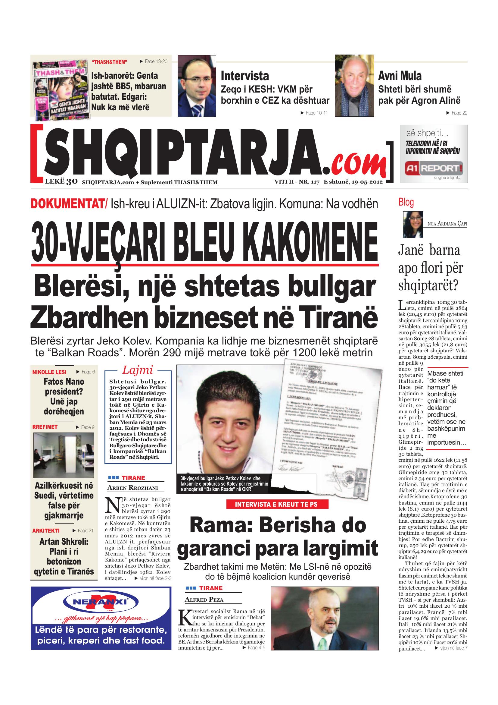 Shqiptarja.com 2012-05-19