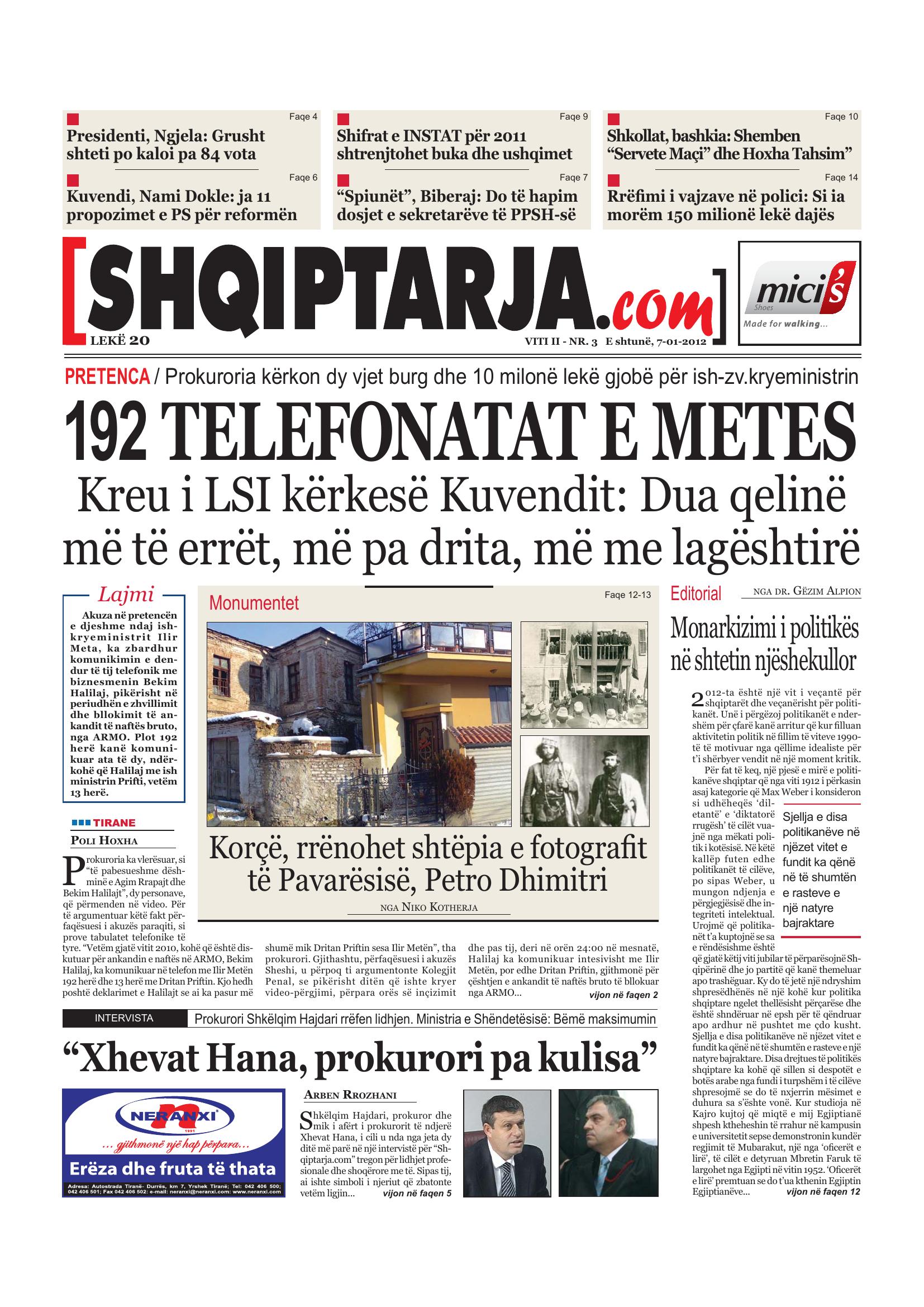 Shqiptarja.com 2012-01-07
