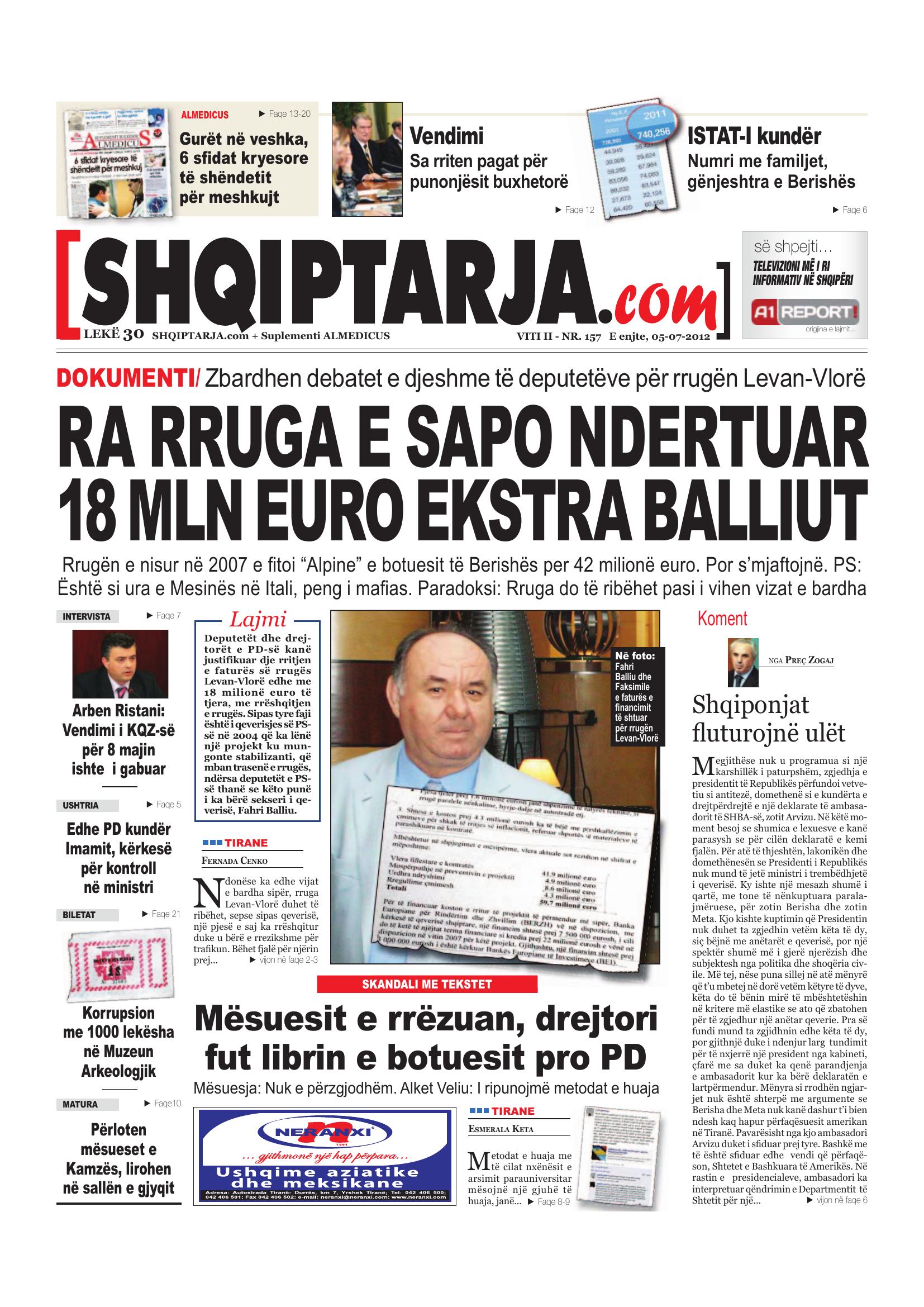 Shqiptarja.com 2012-07-05