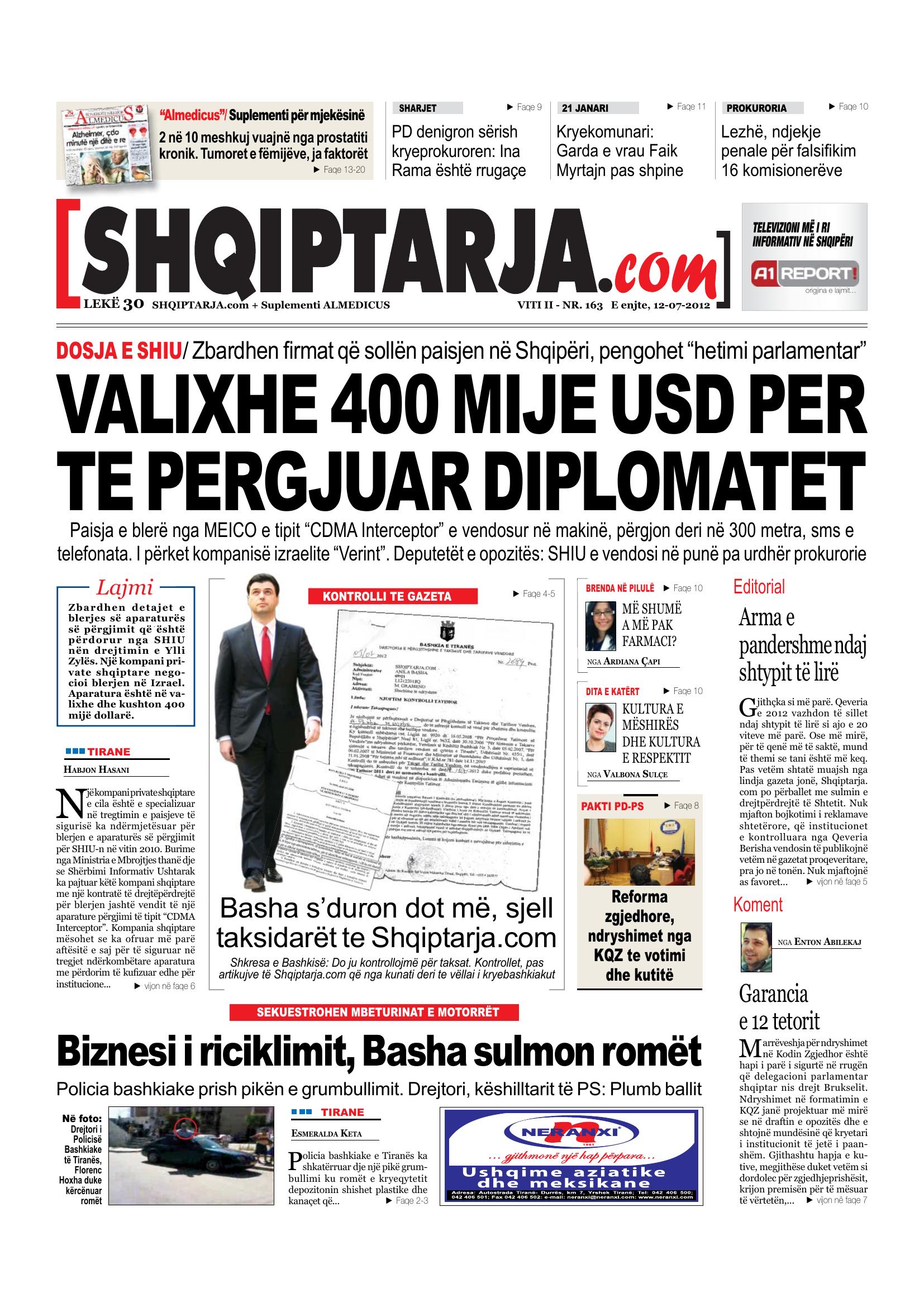 Shqiptarja.com 2012-07-12