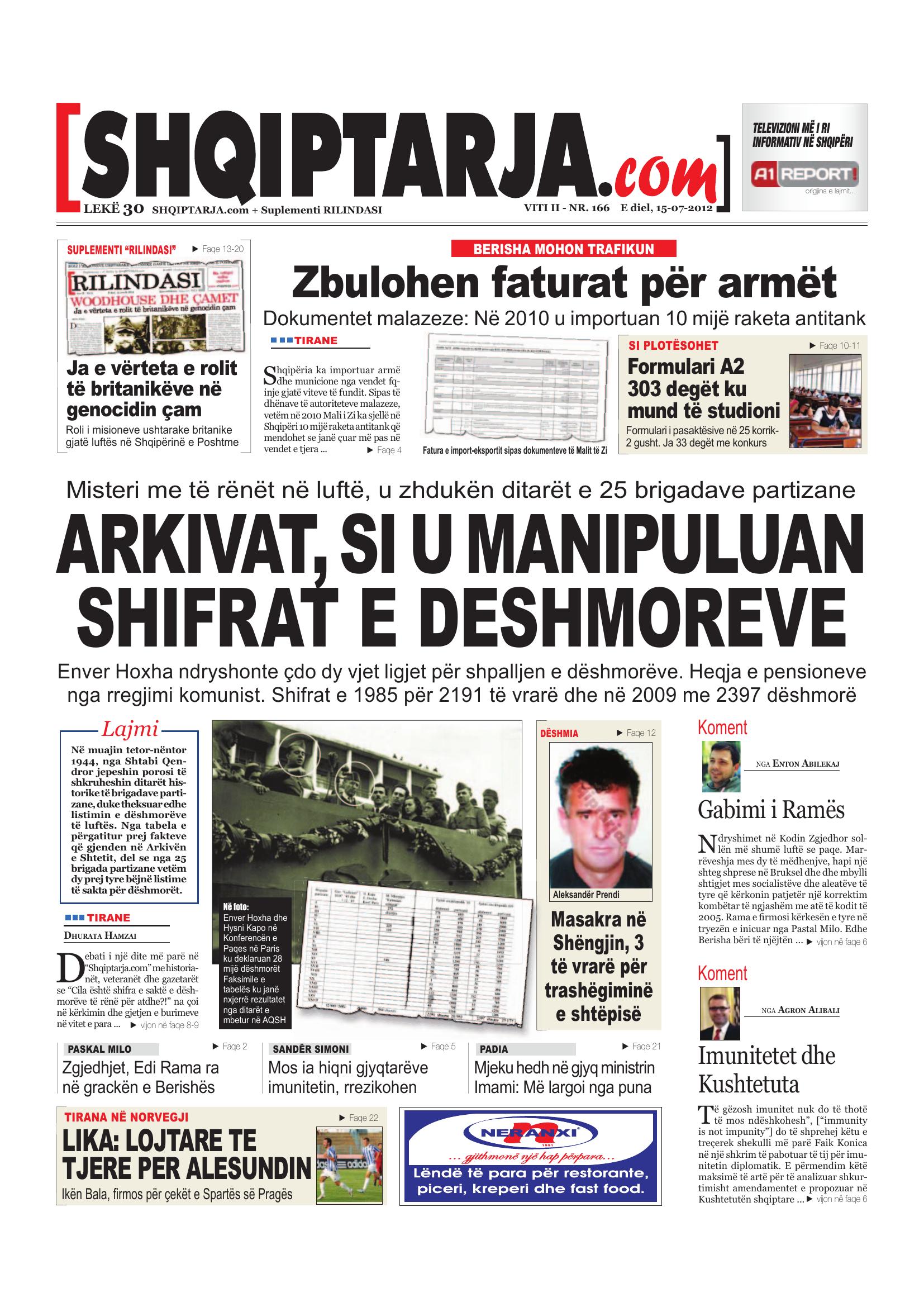 Shqiptarja.com 2012-07-15