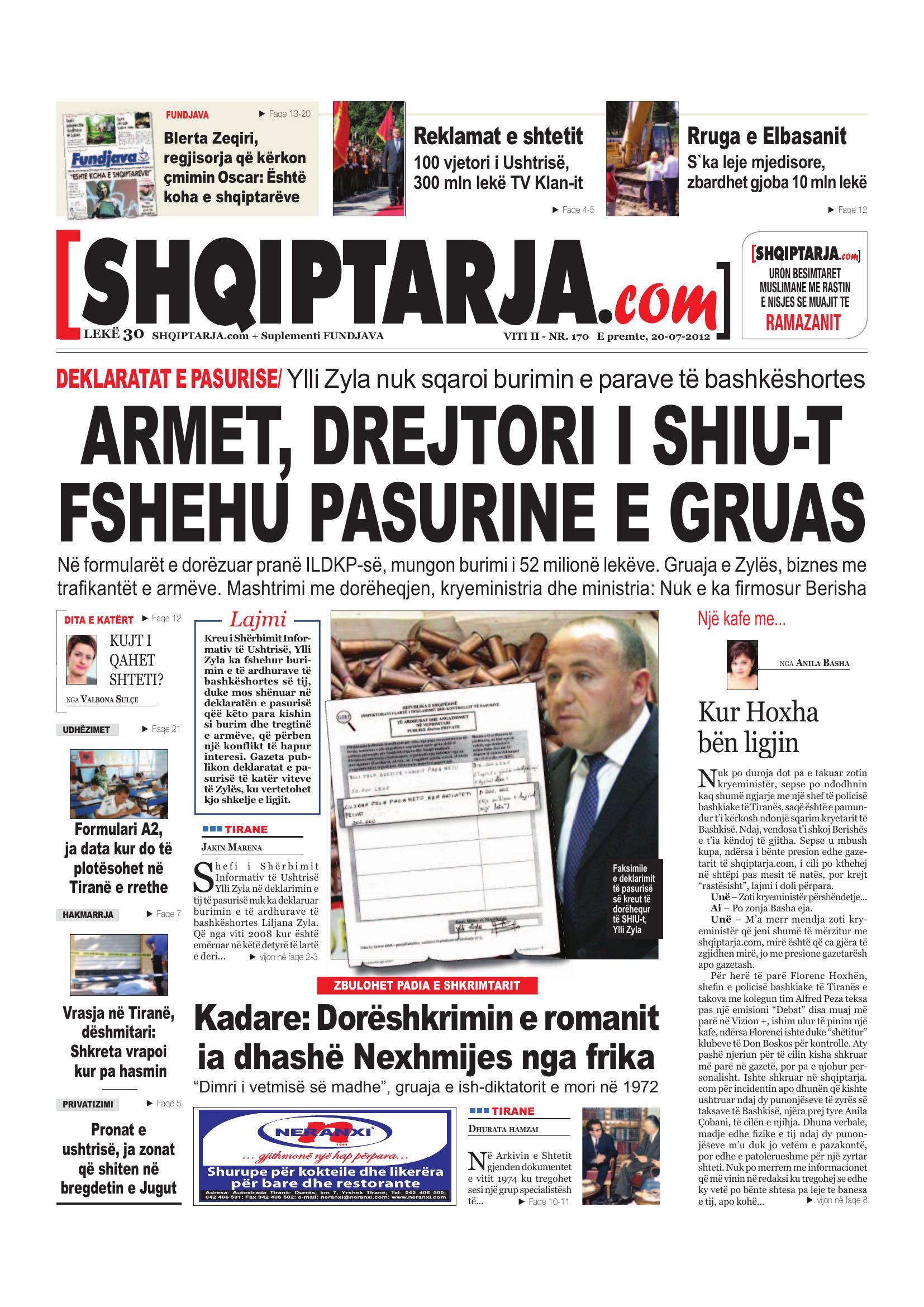Shqiptarja.com 2012-07-20