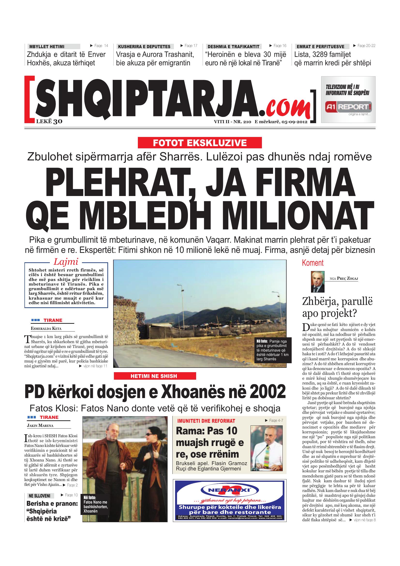 Shqiptarja.com 2012-09-05