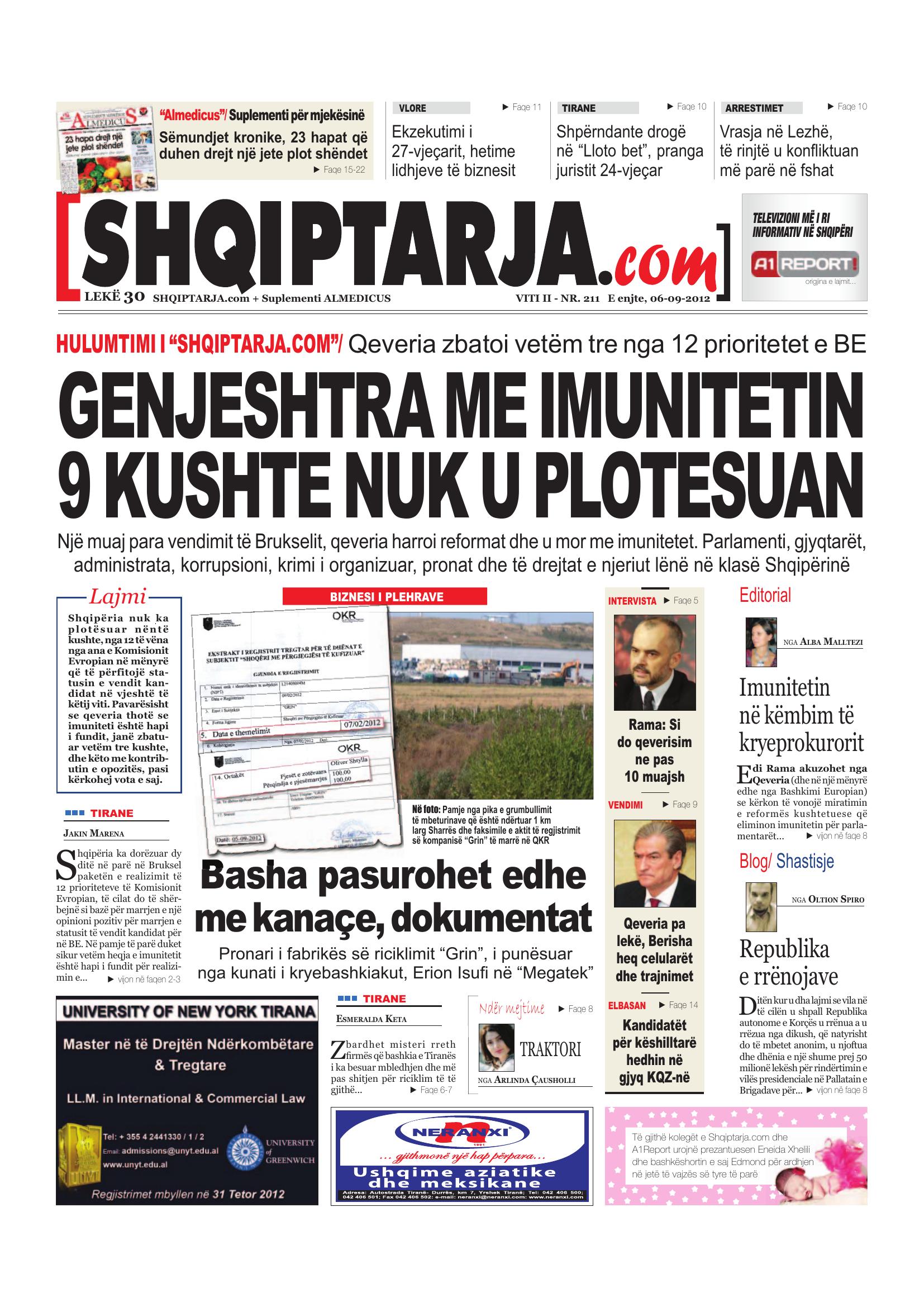 Shqiptarja.com 2012-09-06
