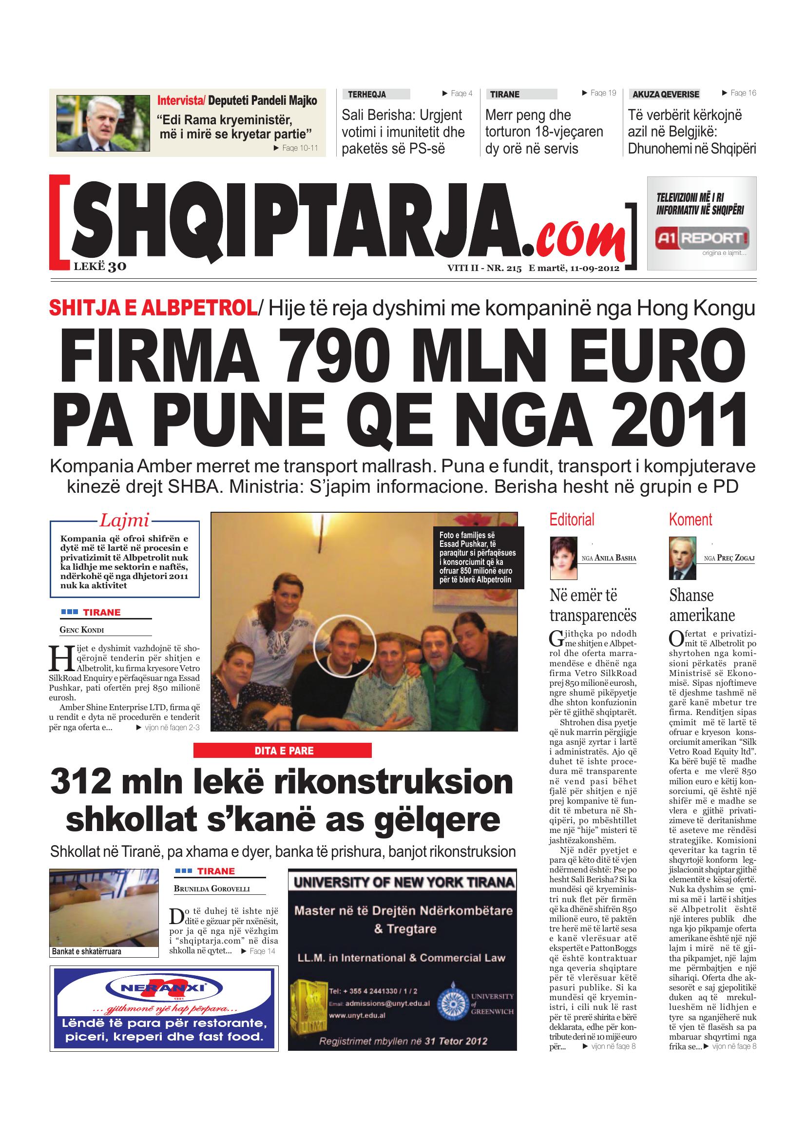 Shqiptarja.com 2012-09-11