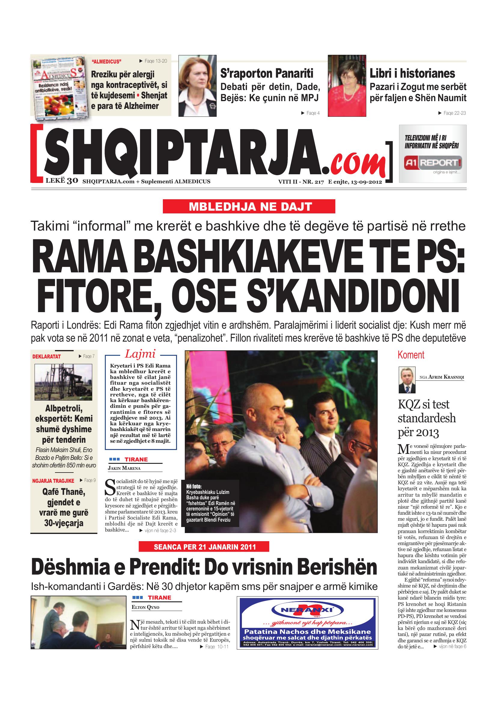 Shqiptarja.com 2012-09-13