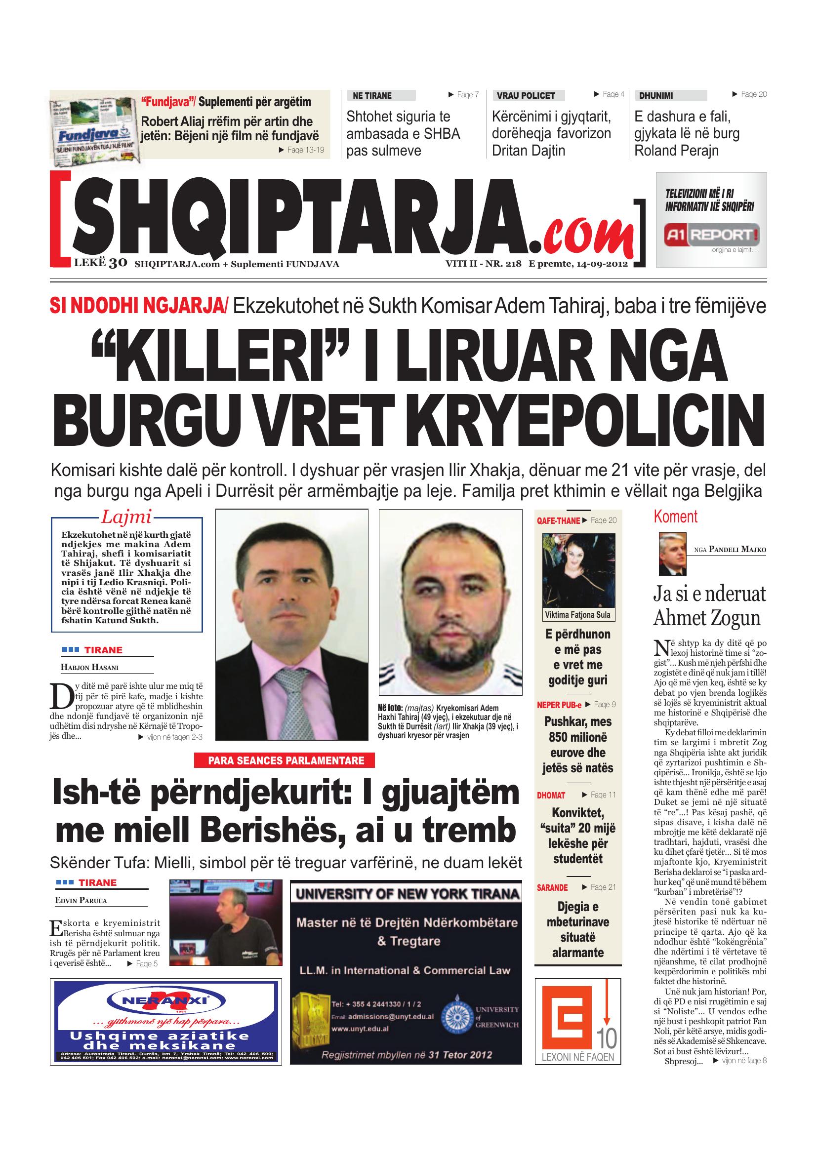 Shqiptarja.com 2012-09-14