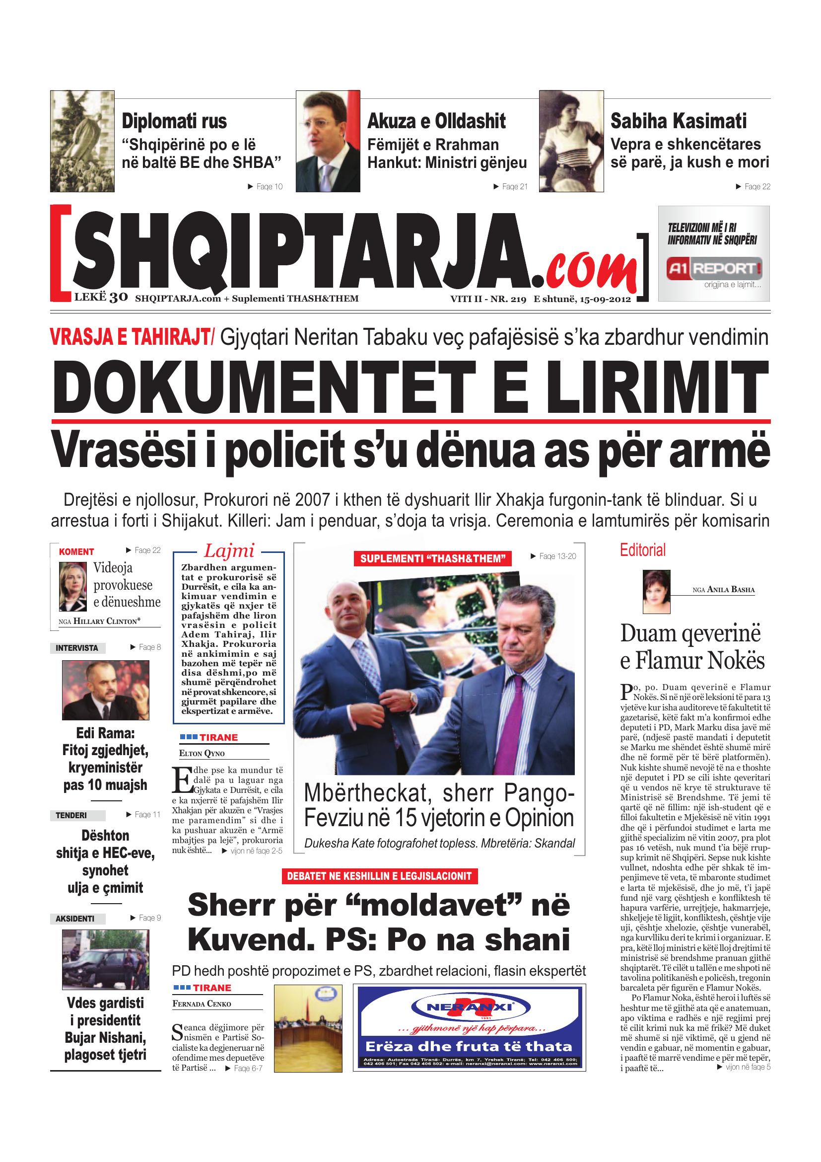 Shqiptarja.com 2012-09-15