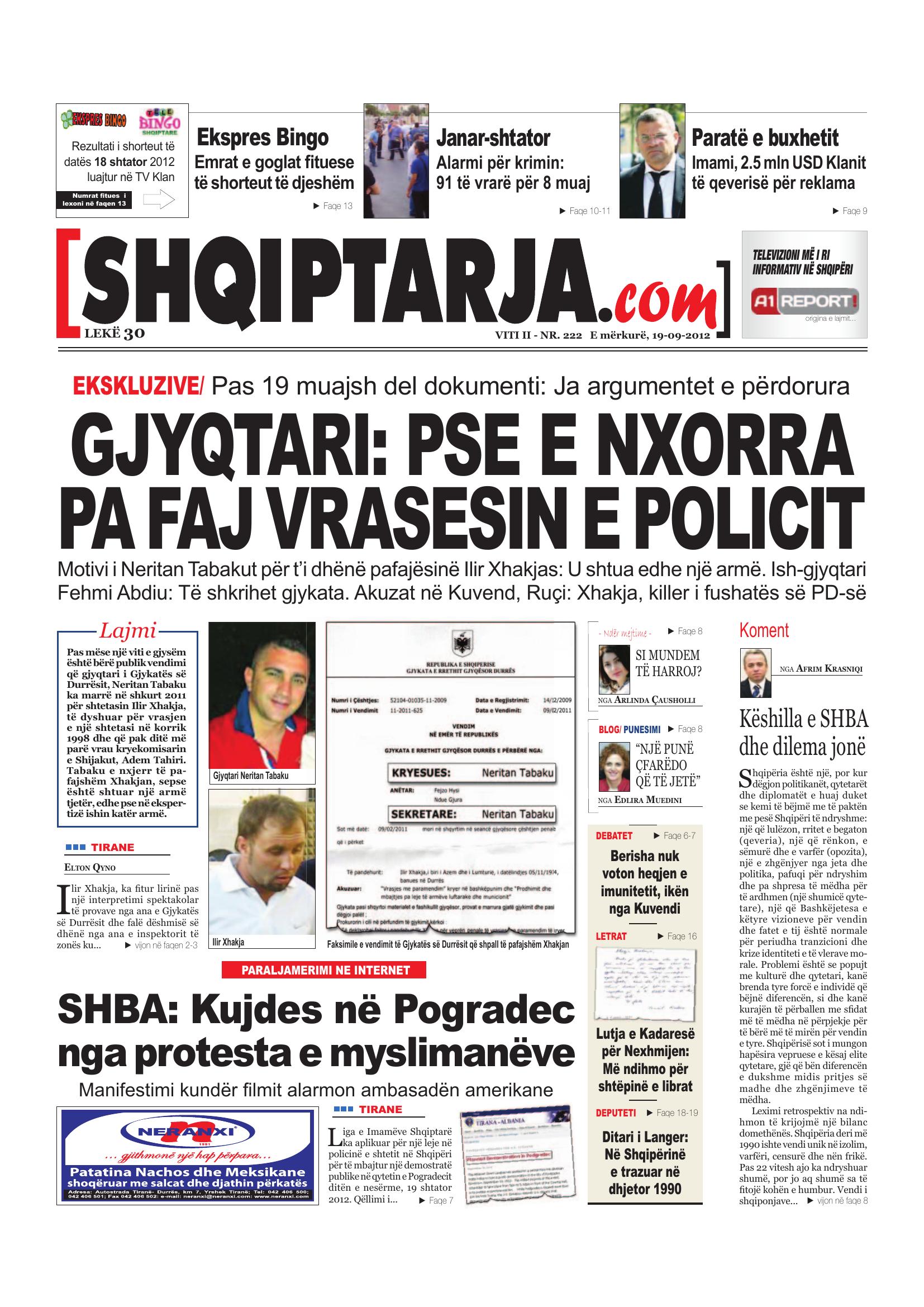 Shqiptarja.com 2012-09-19