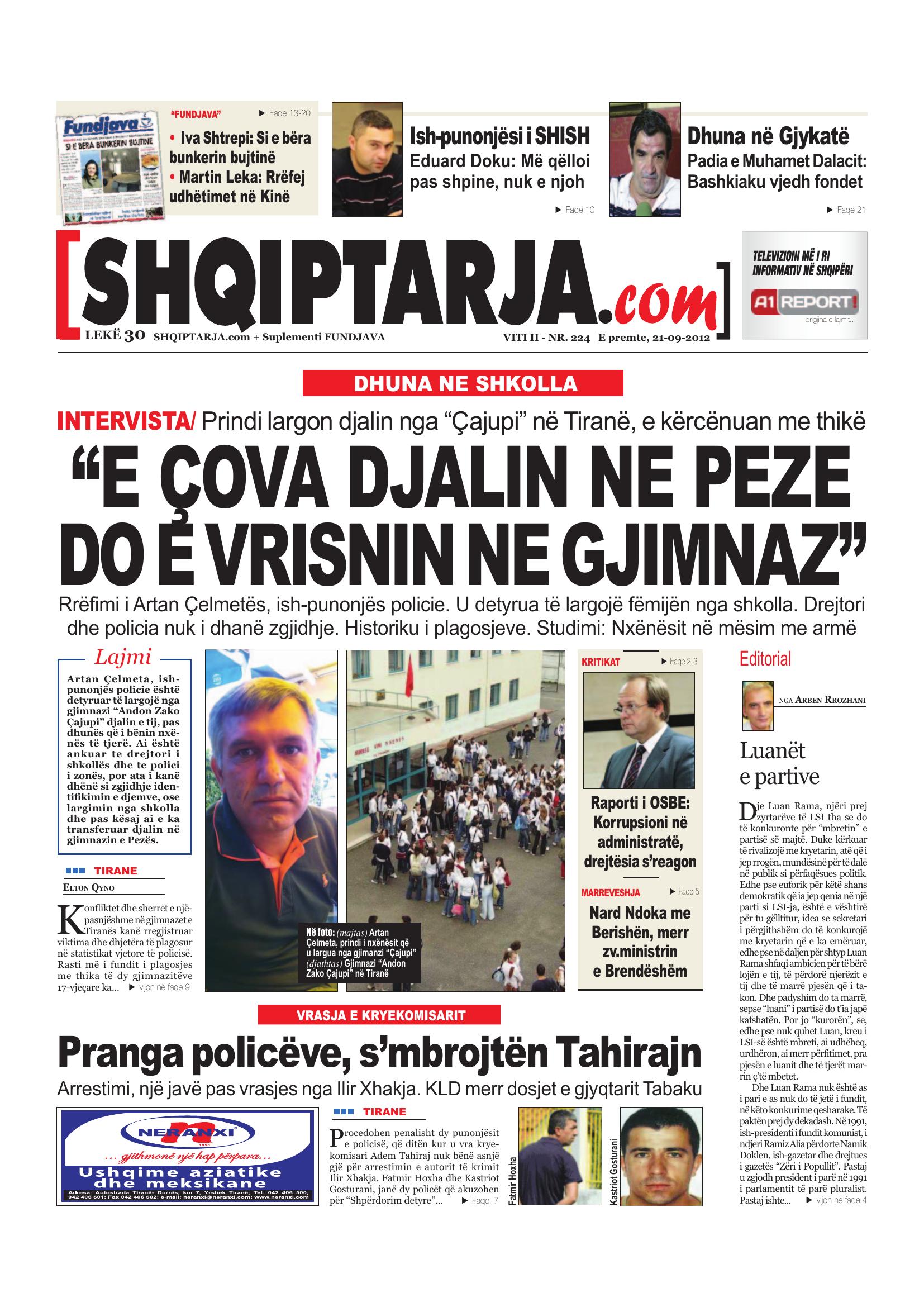 Shqiptarja.com 2012-09-21