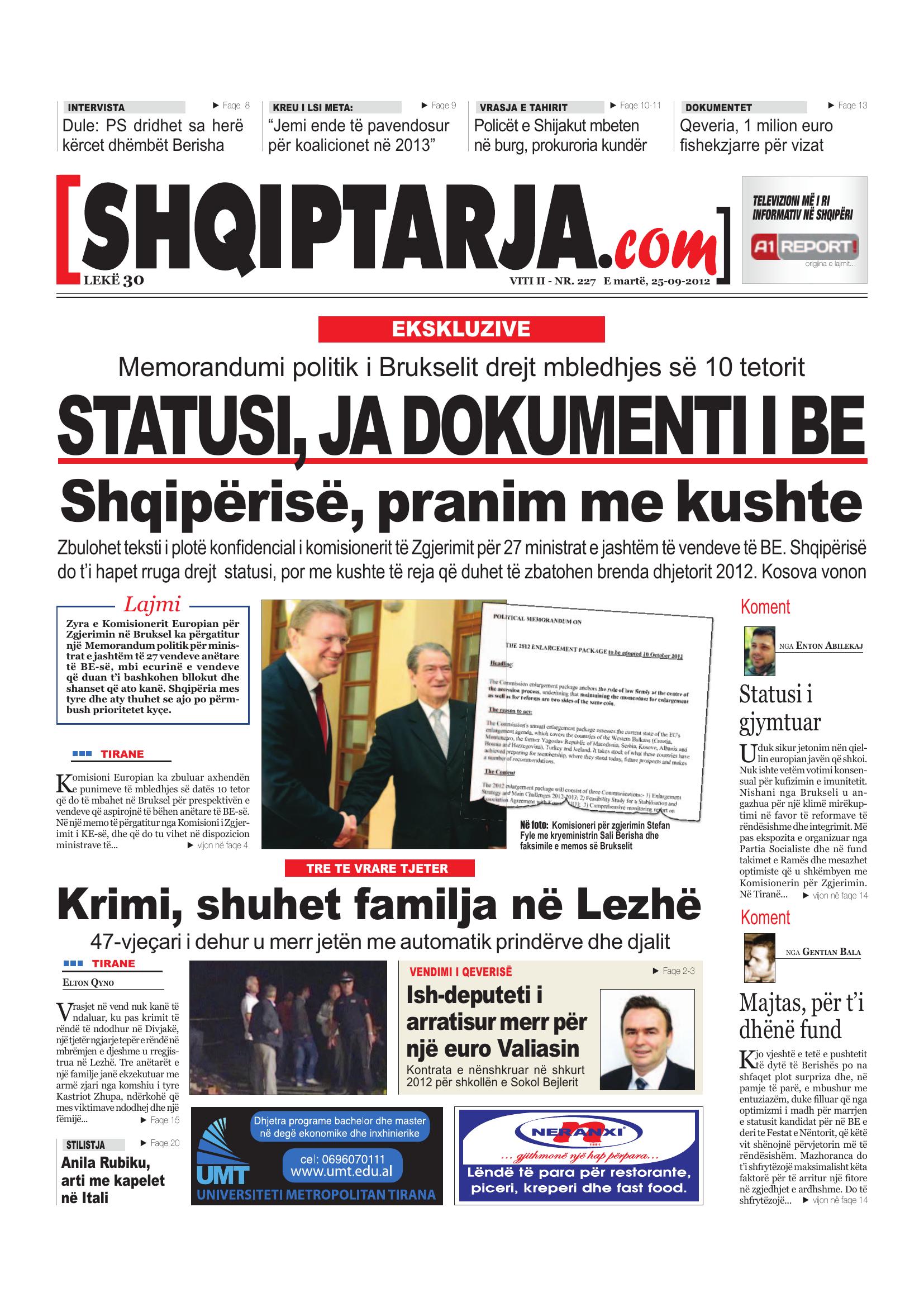 Shqiptarja.com 2012-09-25