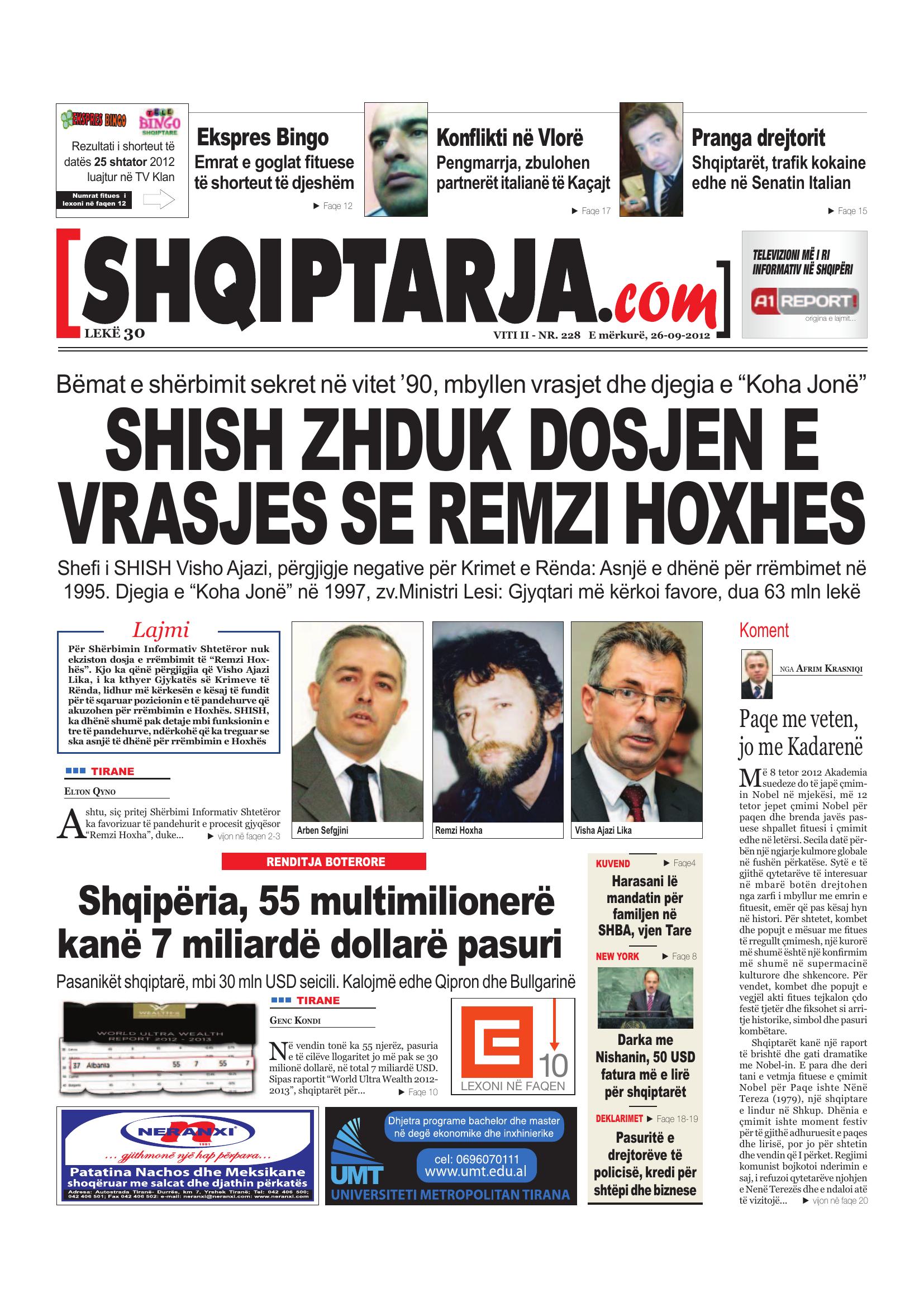 Shqiptarja.com 2012-09-26