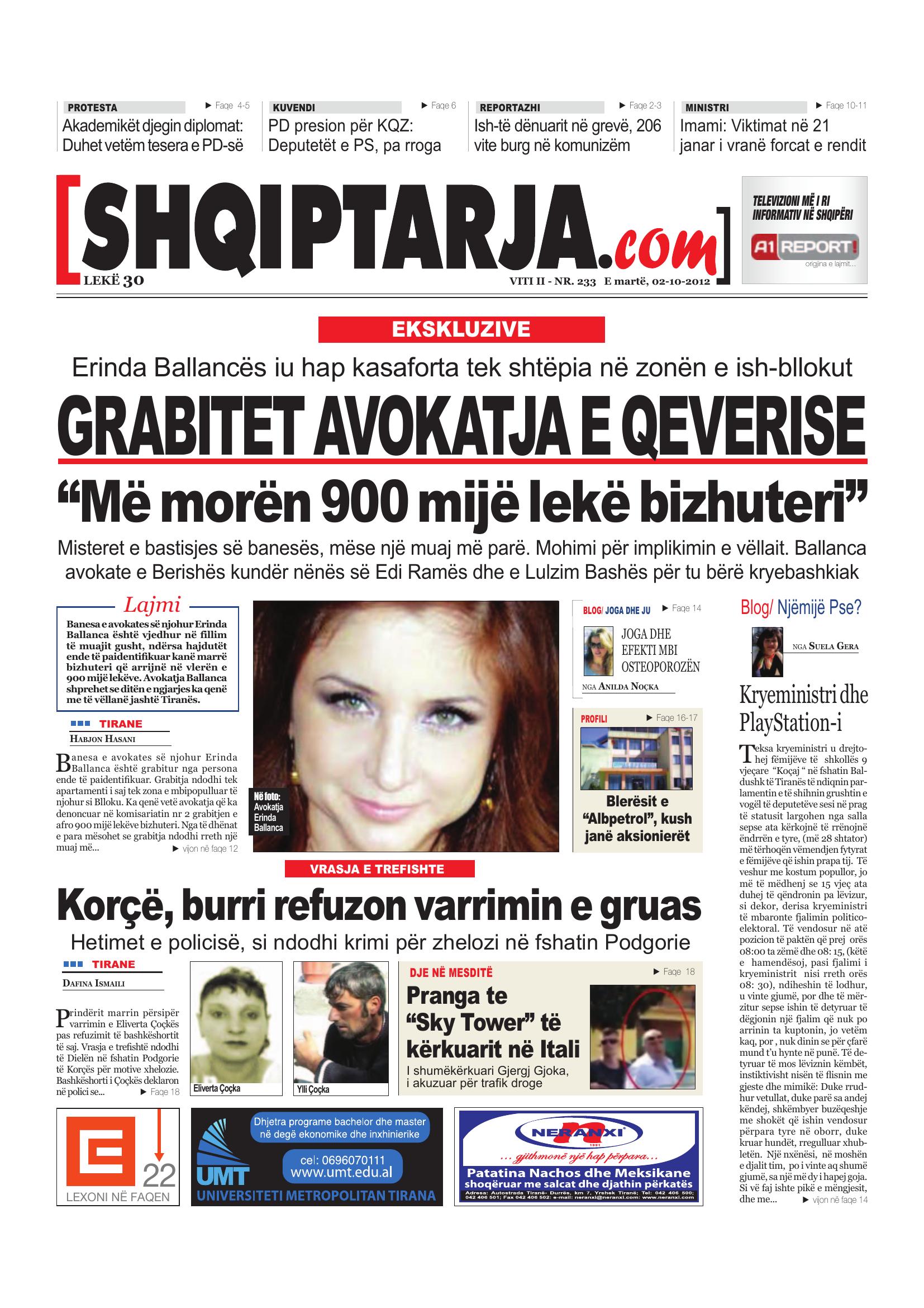 Shqiptarja.com 2012-10-02