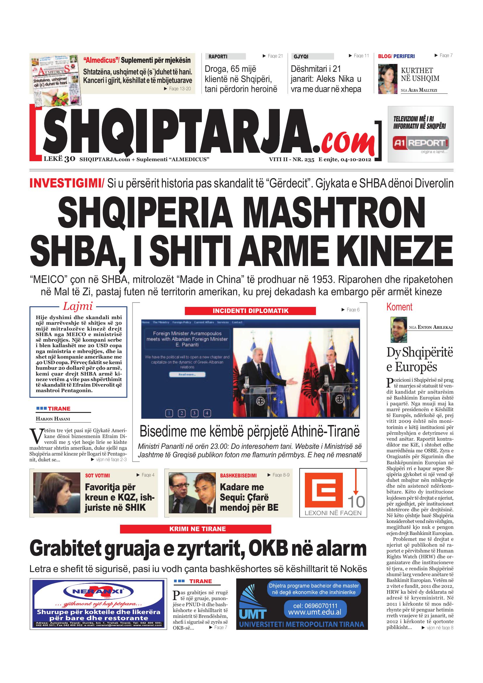 Shqiptarja.com 2012-10-04
